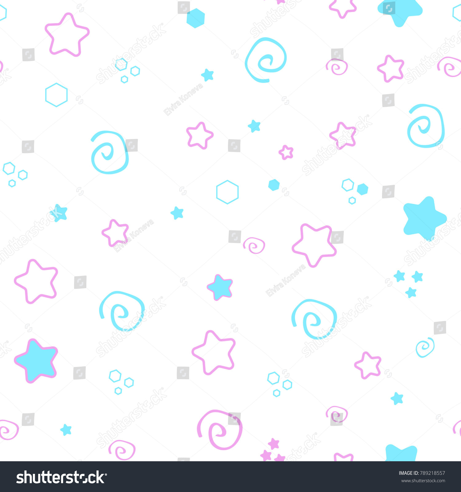 SVG of Seamless pattern baby set on pink background. cute illustration of a delicate, Princess soft color. svg