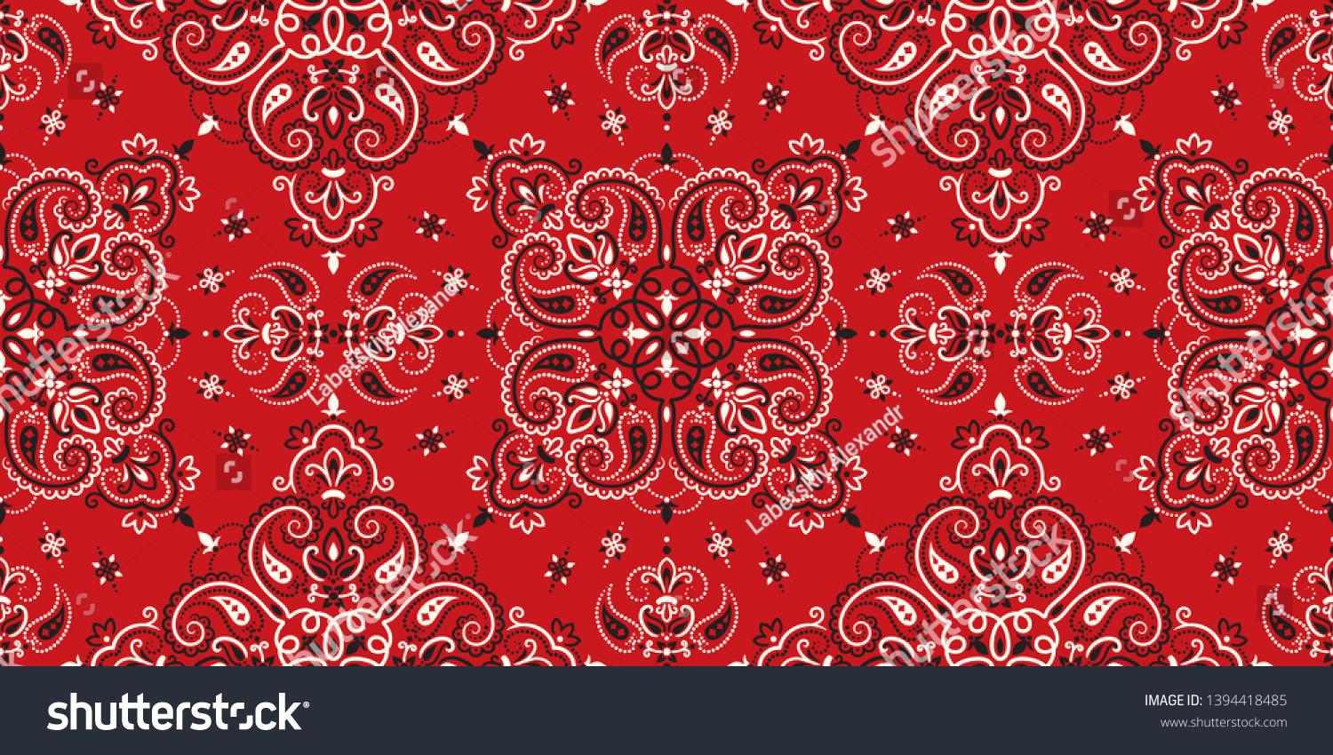 SVG of Seamless pattern based on ornament paisley Bandana Print. Boho vintage style vector background. Silk neck scarf or kerchief square pattern design style, best motive for print on fabric or papper. svg