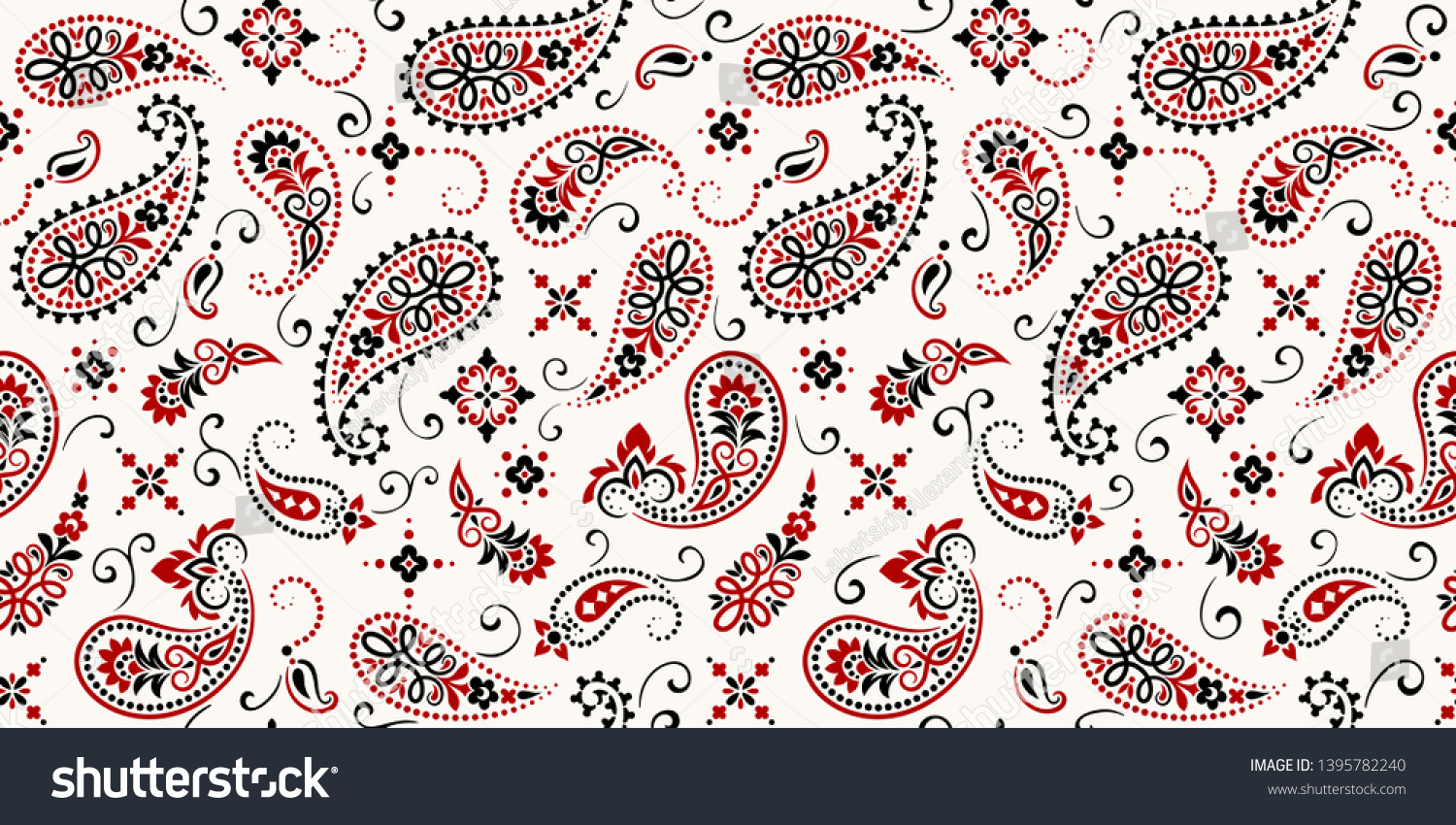 SVG of Seamless pattern based on ornament paisley Bandana Print. Vector ornament paisley Bandana Print. Silk neck scarf or kerchief square pattern design style, best motive for print on fabric or papper. svg