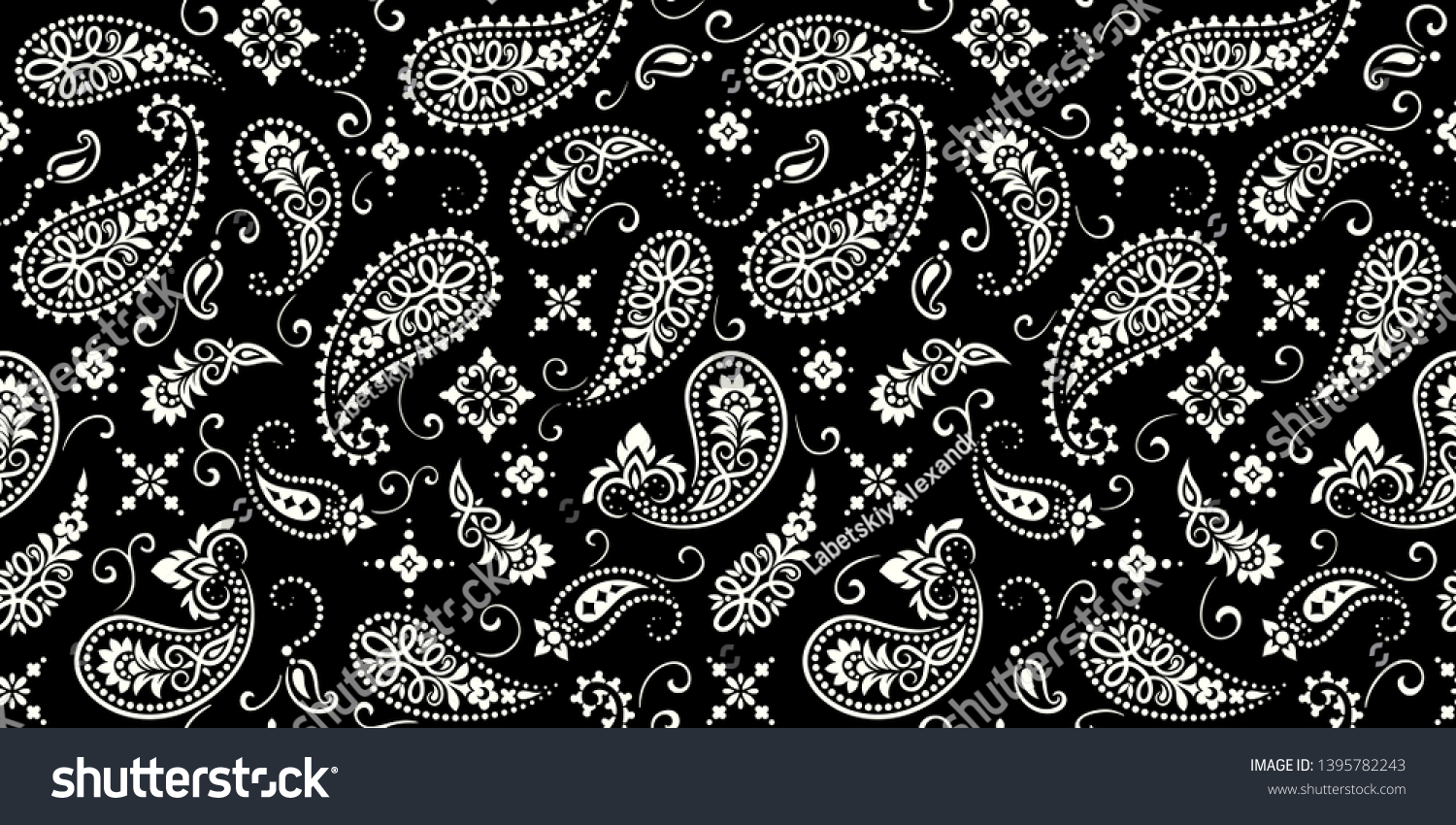 SVG of Seamless pattern based on ornament paisley Bandana Print. Vector ornament paisley Bandana Print. Silk neck scarf or kerchief square pattern design style, best motive for print on fabric or papper. svg