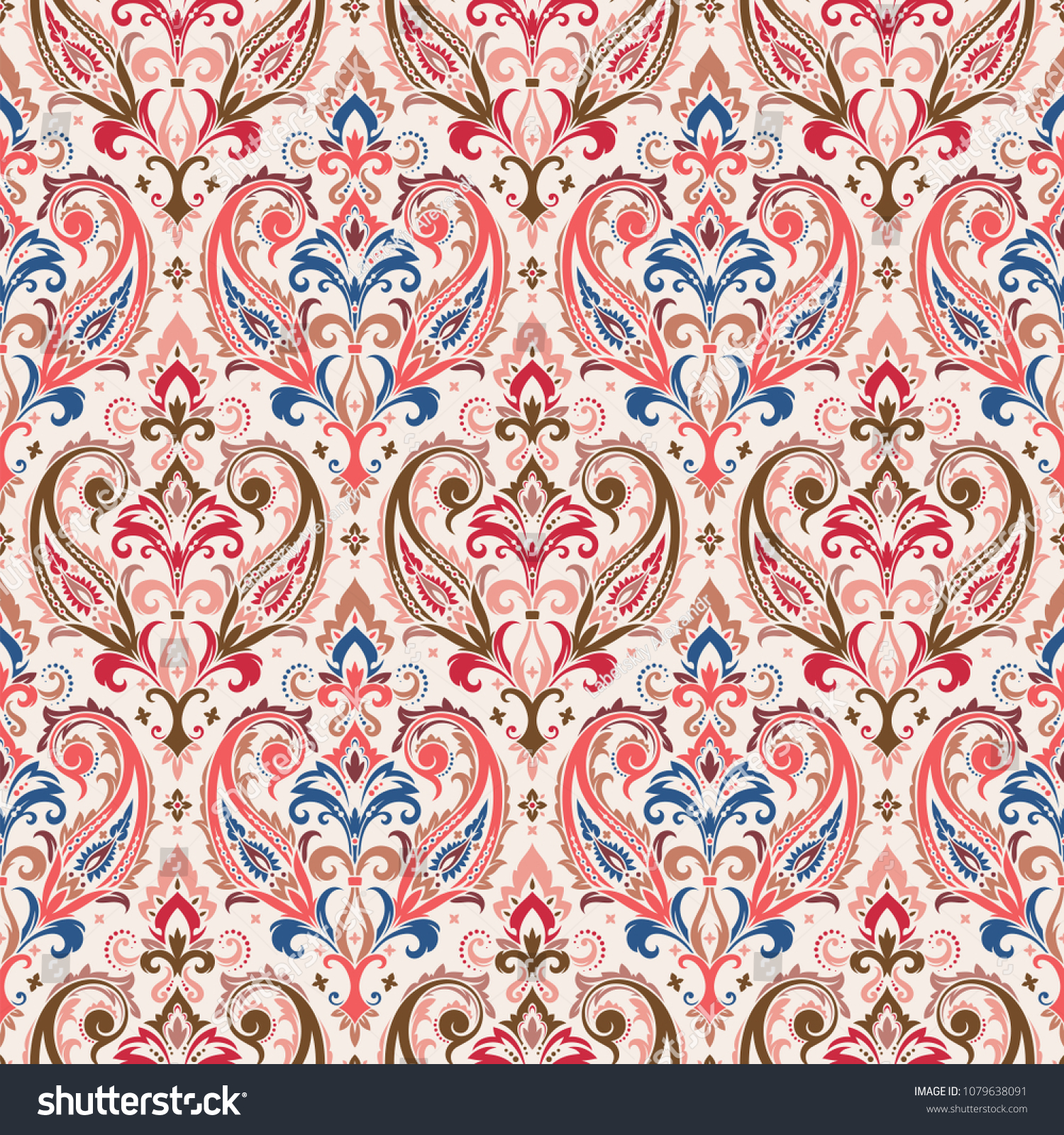 Seamless Pattern Based On Traditional Asian Elements Paisley Boho Vintage Seamless Pattern Based On Traditional Asian Elements Paisley Boho Vintage
