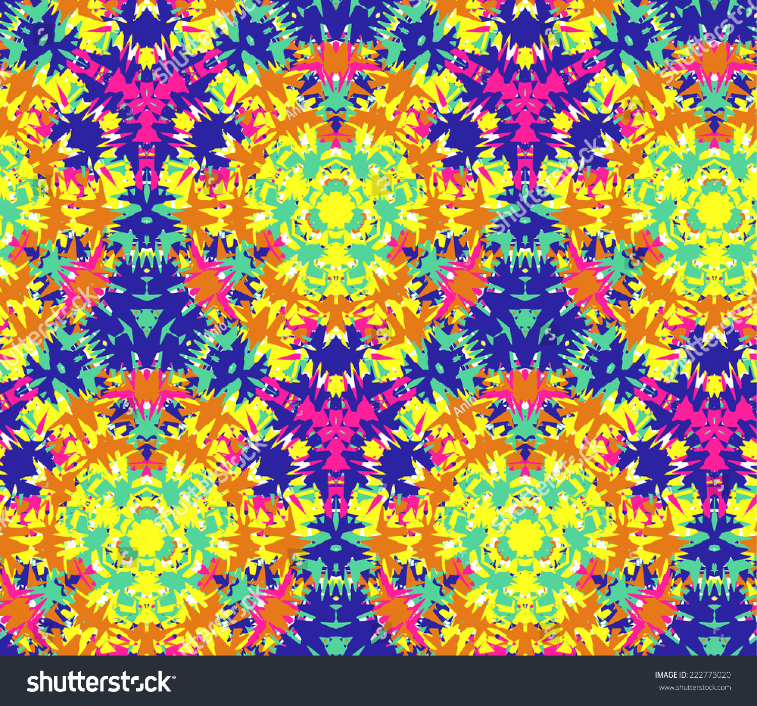 Seamless Pattern Composed Of Bright Color Abstract Elements. Useful As ...