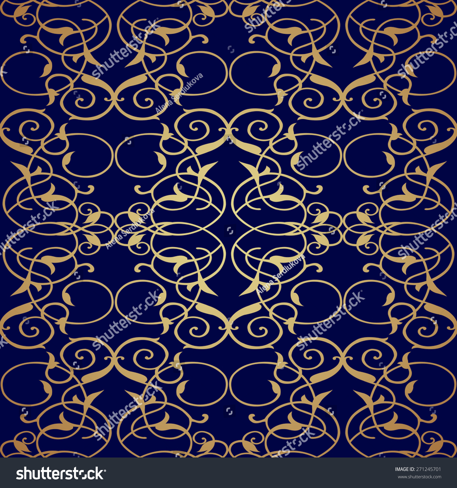 Seamless Pattern Filigree Background Vintage Element Stock Vector ...