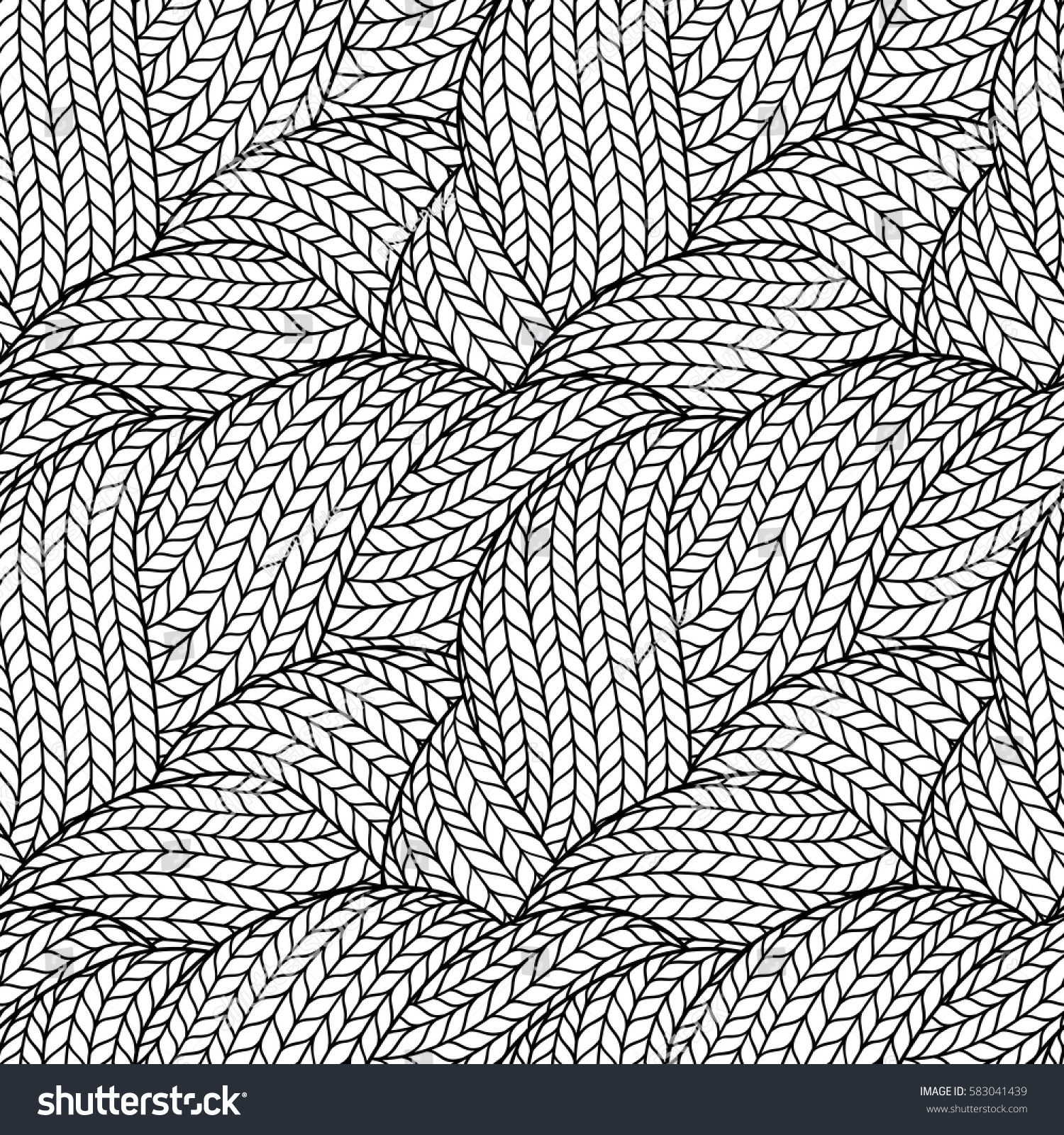 Seamless Pattern Coloring Book Adult Abstract Stock Vector 583041439 ...