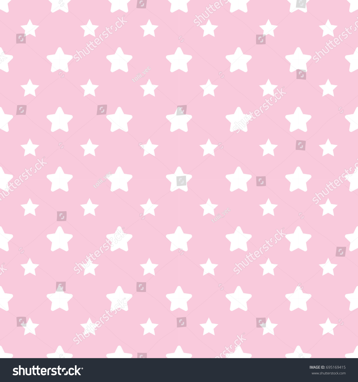 Seamless Pattern Pastel Pink Baby Background Stock Vector 695169415 ...