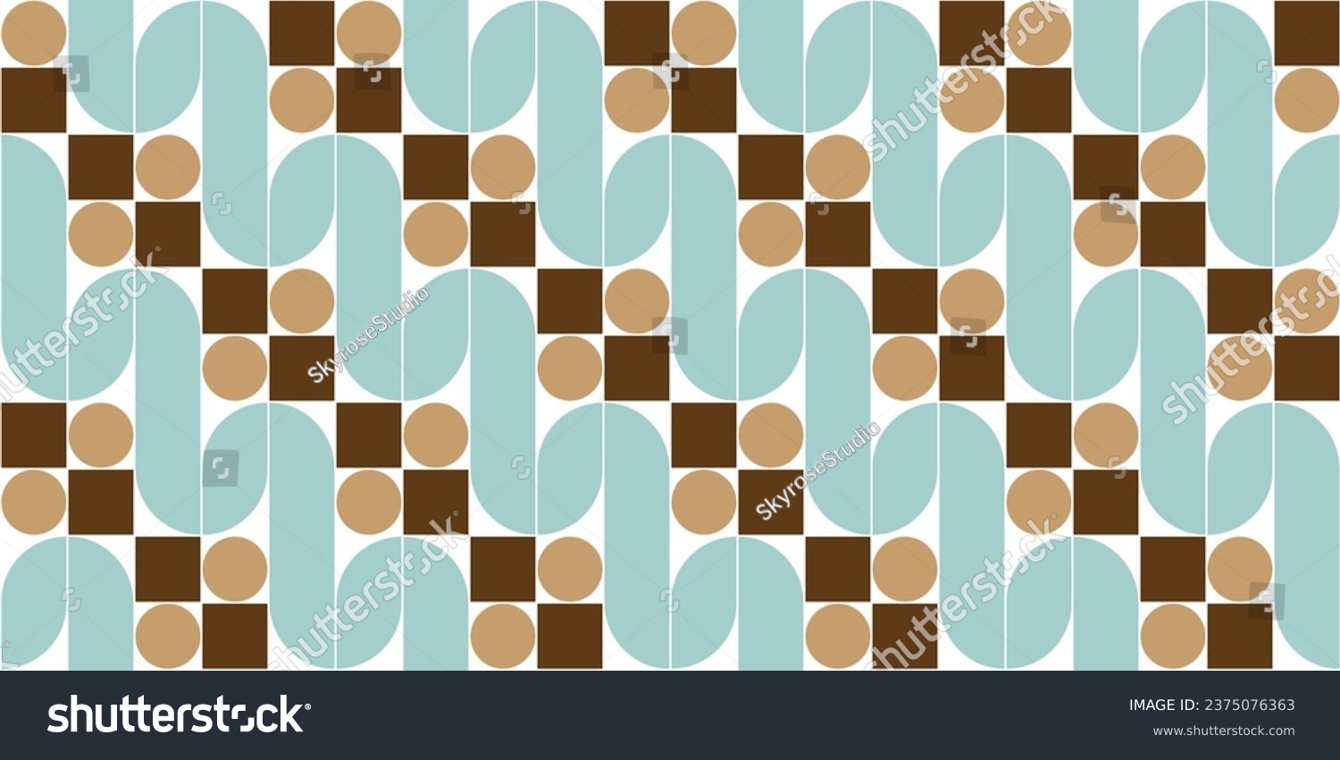 SVG of Seamless pattern modern pastel style of Batik Parang Indonesia. Vector illustration. Landscape background for your fashion, beauty, backdrop design. Blue and brown batik pattern. svg