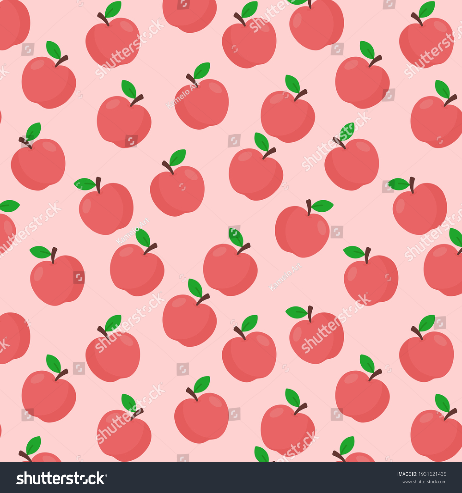 Seamless Pattern Apple Perfect Book Cover Stock Vector Royalty Free