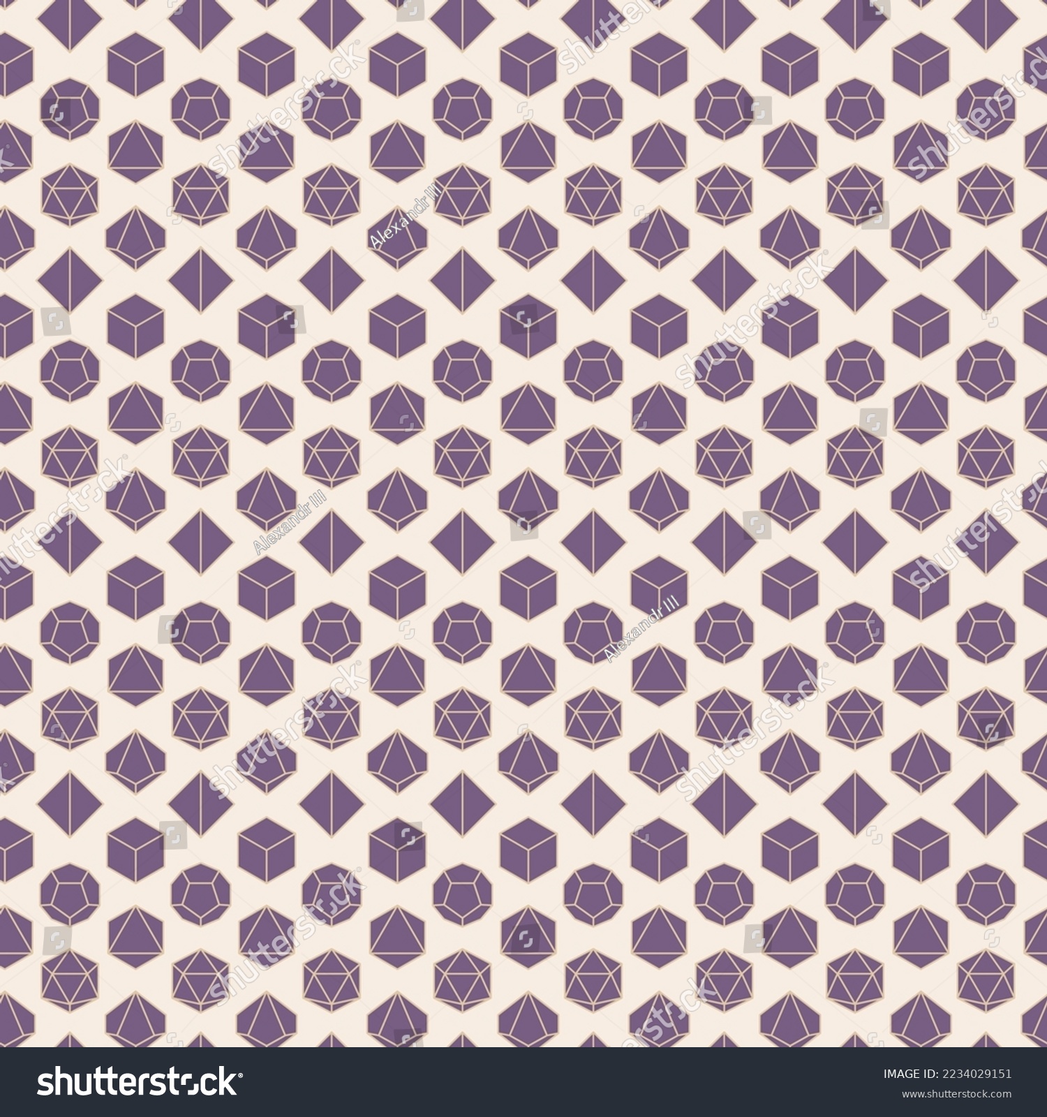 SVG of Seamless Pattern of D4, D6, D8, D10, D12, and D20 Dice for Board Games svg