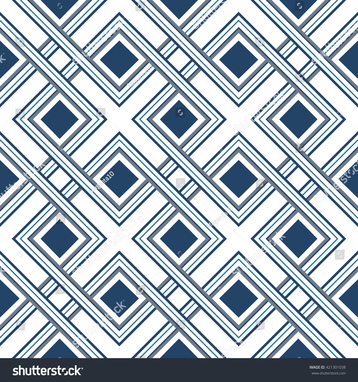 Seamless Pattern Interlaced Lines Abstract Geometric Stock Vector ...