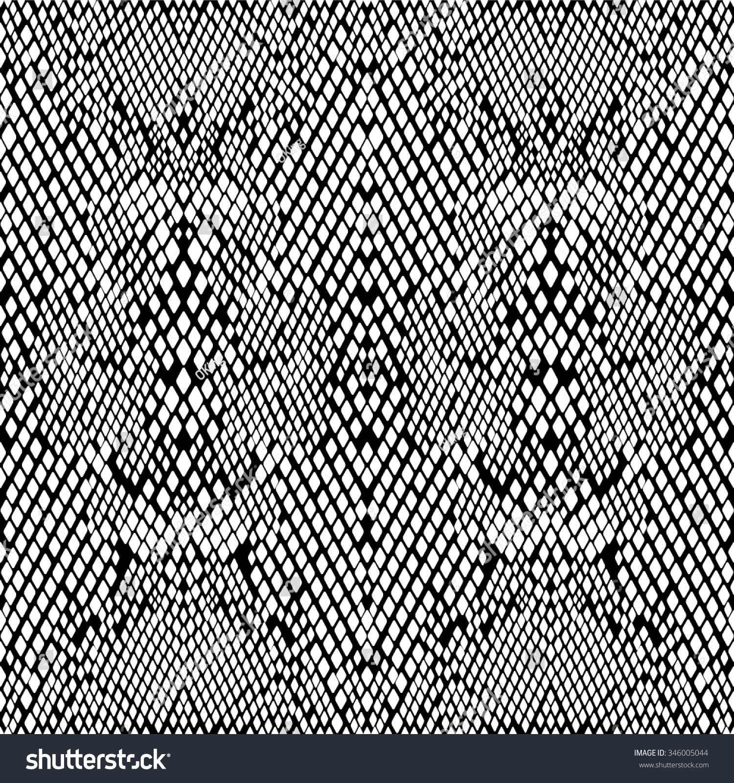 Seamless Pattern Structure Snakeskin Black White Stock Vector 346005044 ...