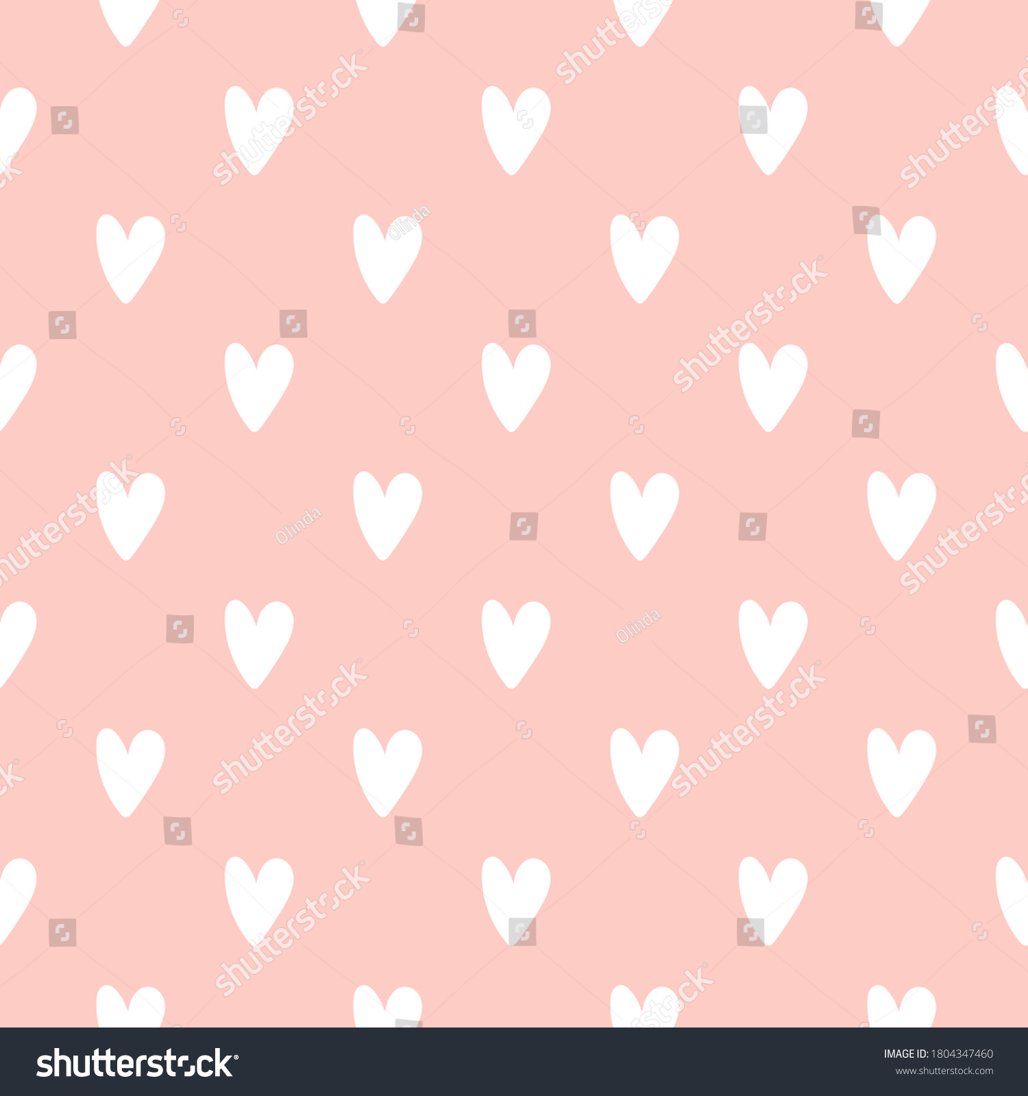 SVG of Seamless pattern white doodle hearts on pastel pink background. Elegant print for fabric textile gift paper scrapbook wallpaper kids clothes nursery decor svg