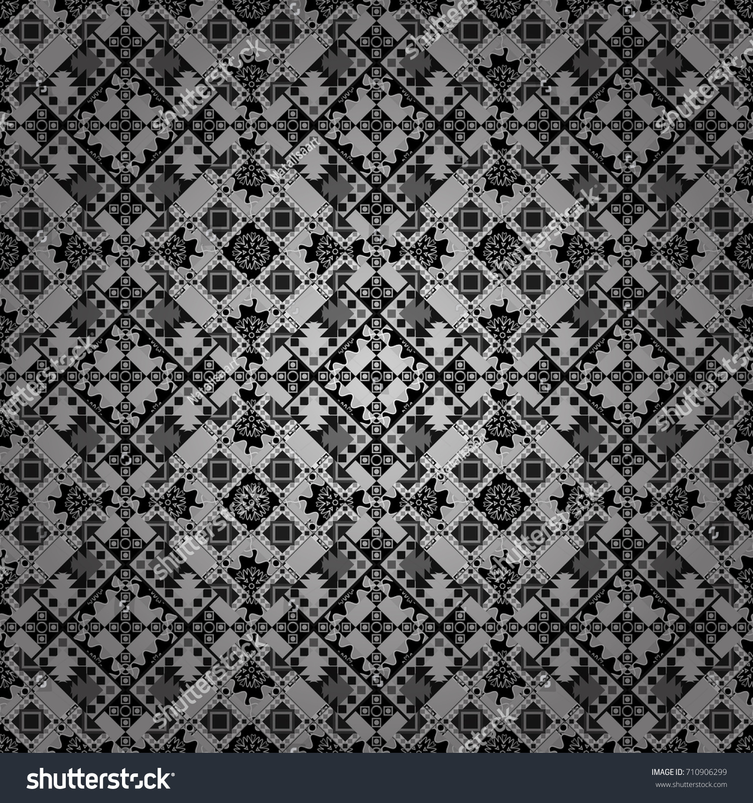 Vector repeated oriental motif for fabric or paper design Seamless Vector repeated oriental motif for fabric or paper design Seamless ethnic patterns for border in gray black and white colors