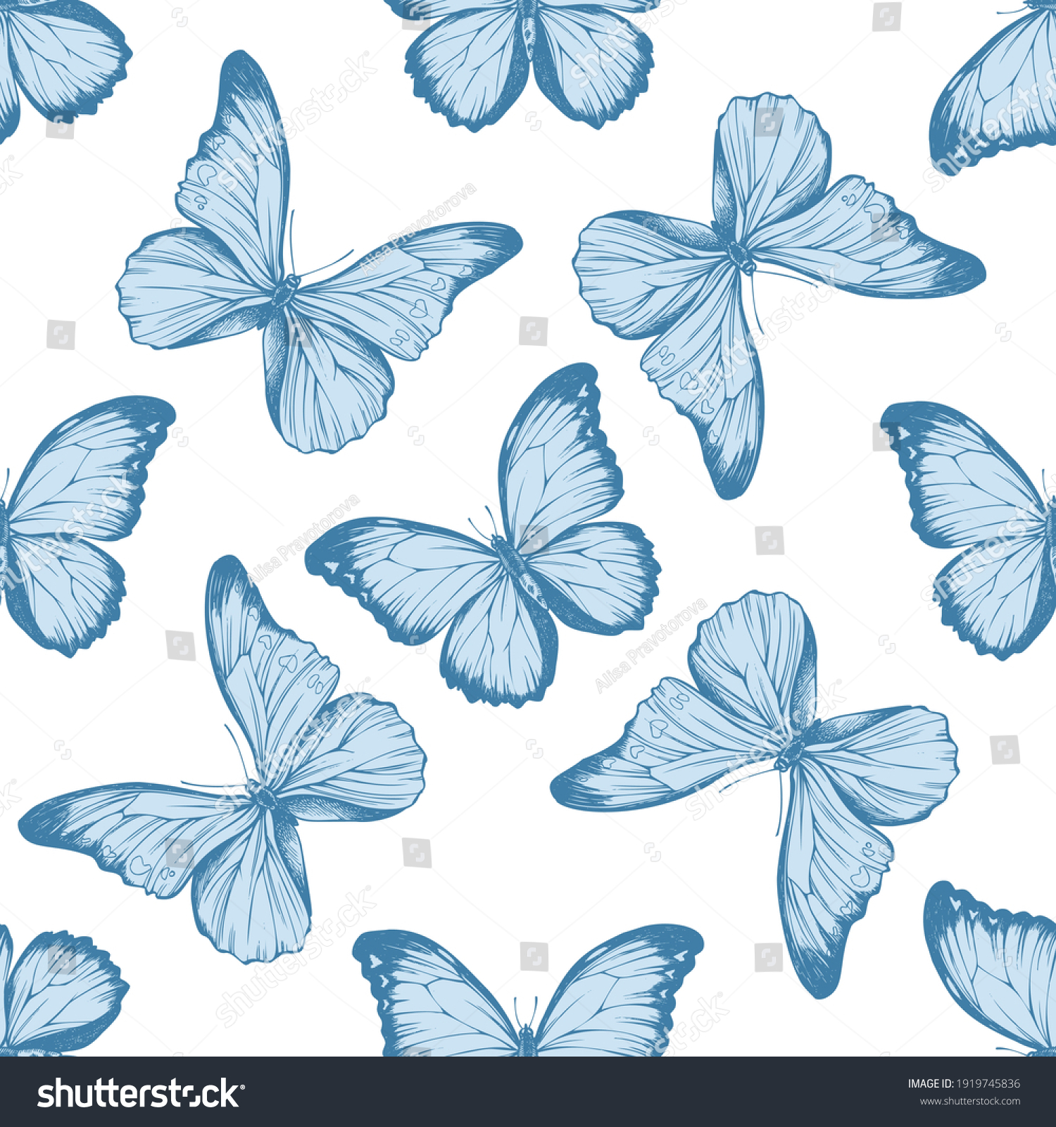 Seamless Pattern Hand Drawn Pastel Menelaus Stock Vector (Royalty Free ...