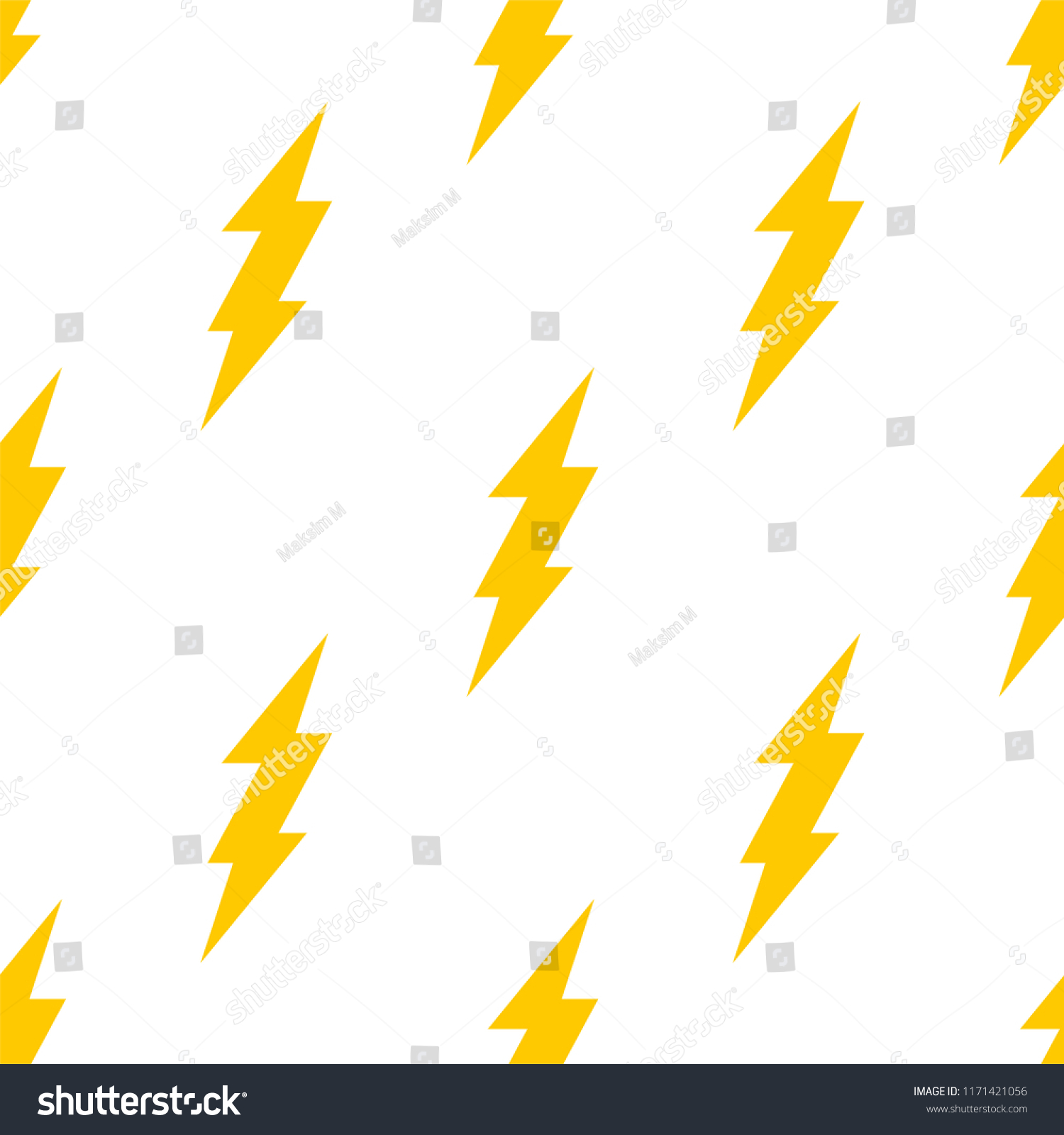 Seamless Pattern Lightning Bolt Vector Stock Vector (Royalty Free ...