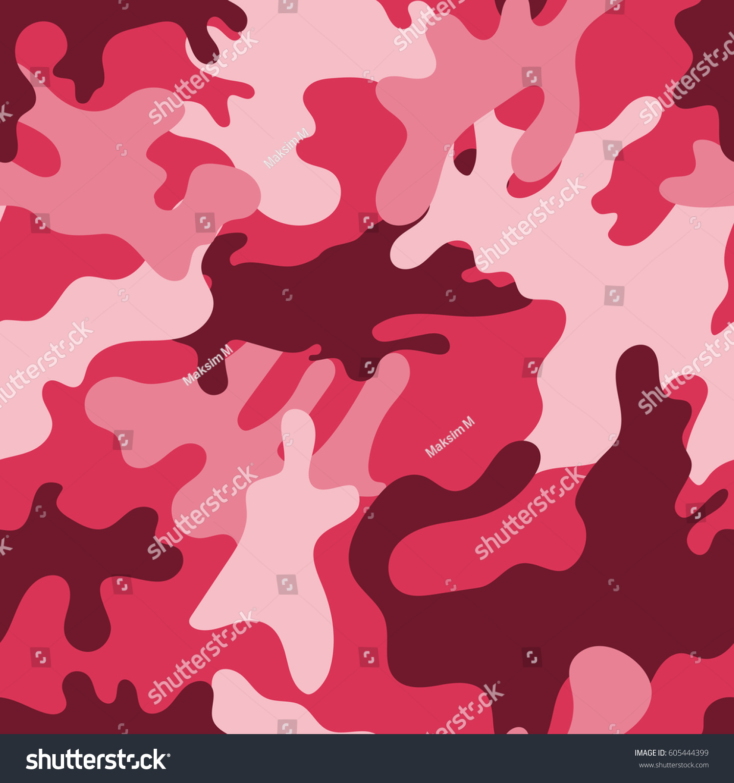 Seamless Pattern Pink Camouflage Vector Background Stock Vector ...