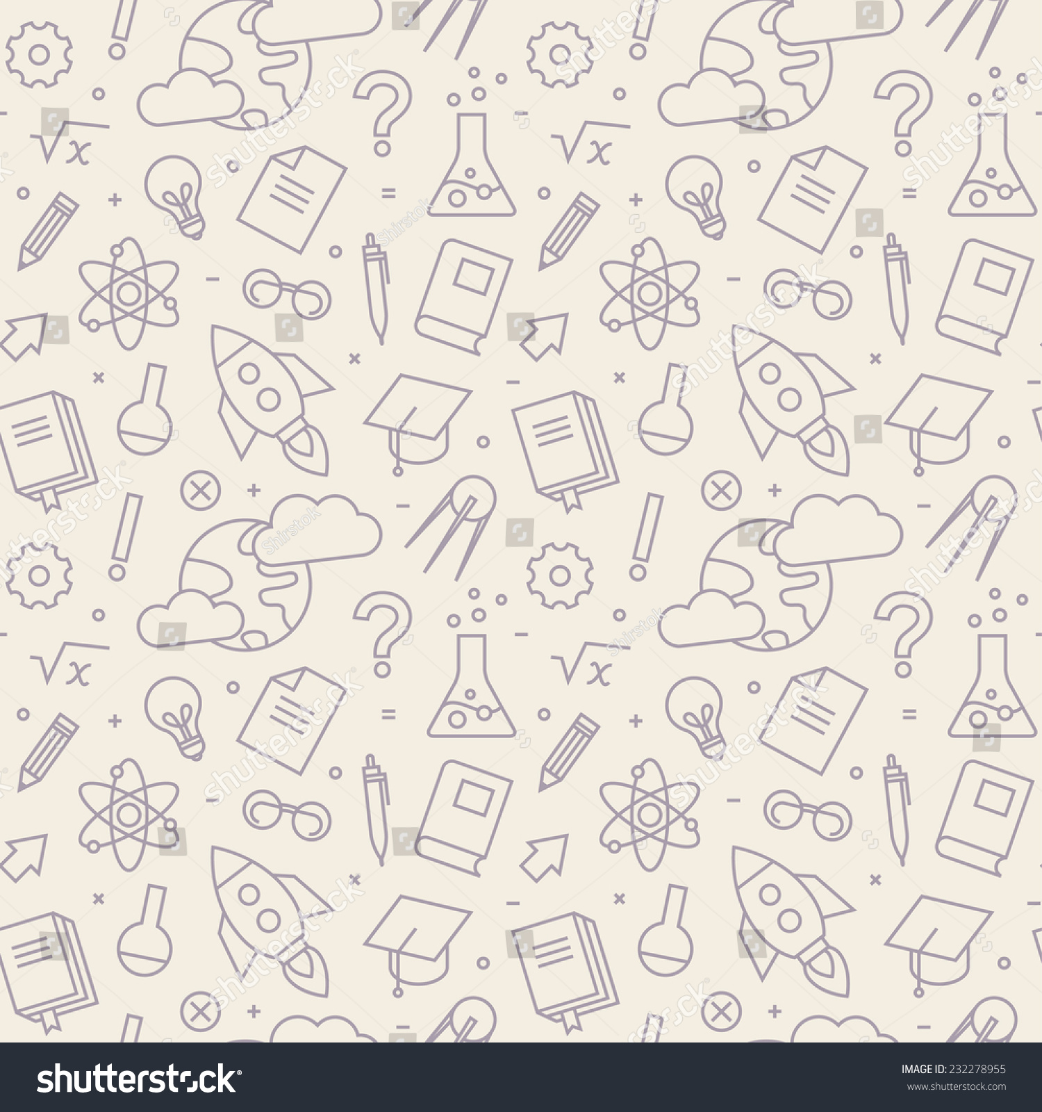 SVG of Seamless pattern with school icons. svg