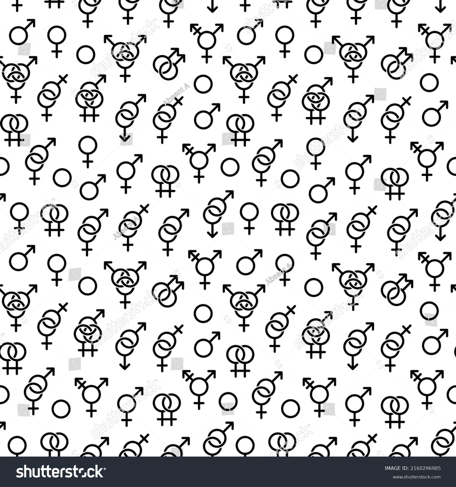 Seamless Pattern Sexuality Symbols Vector Illustration Stock Vector Royalty Free 2160296985 1266