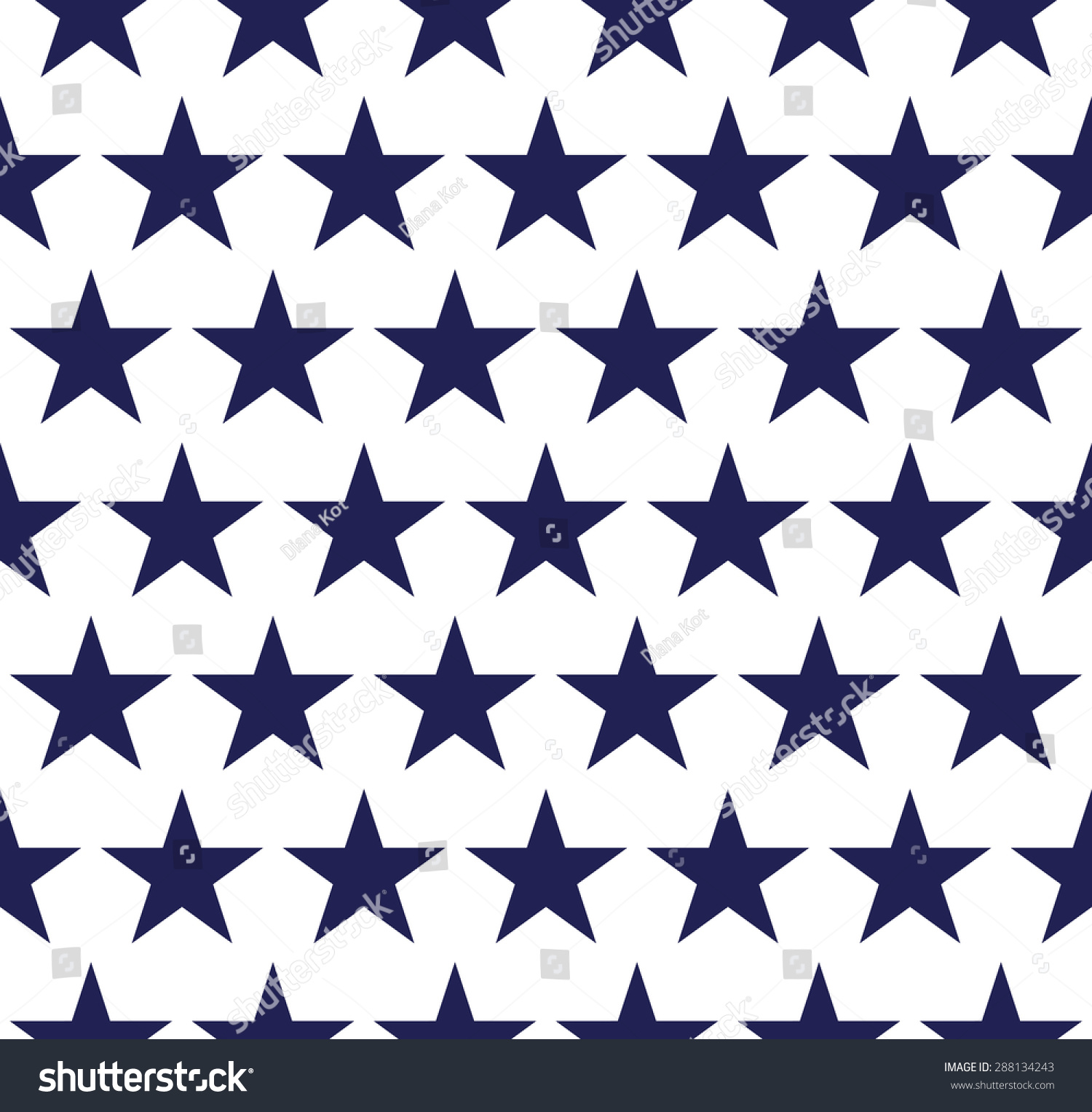 stock vector seamless pattern with stars in american flag colors 288134243