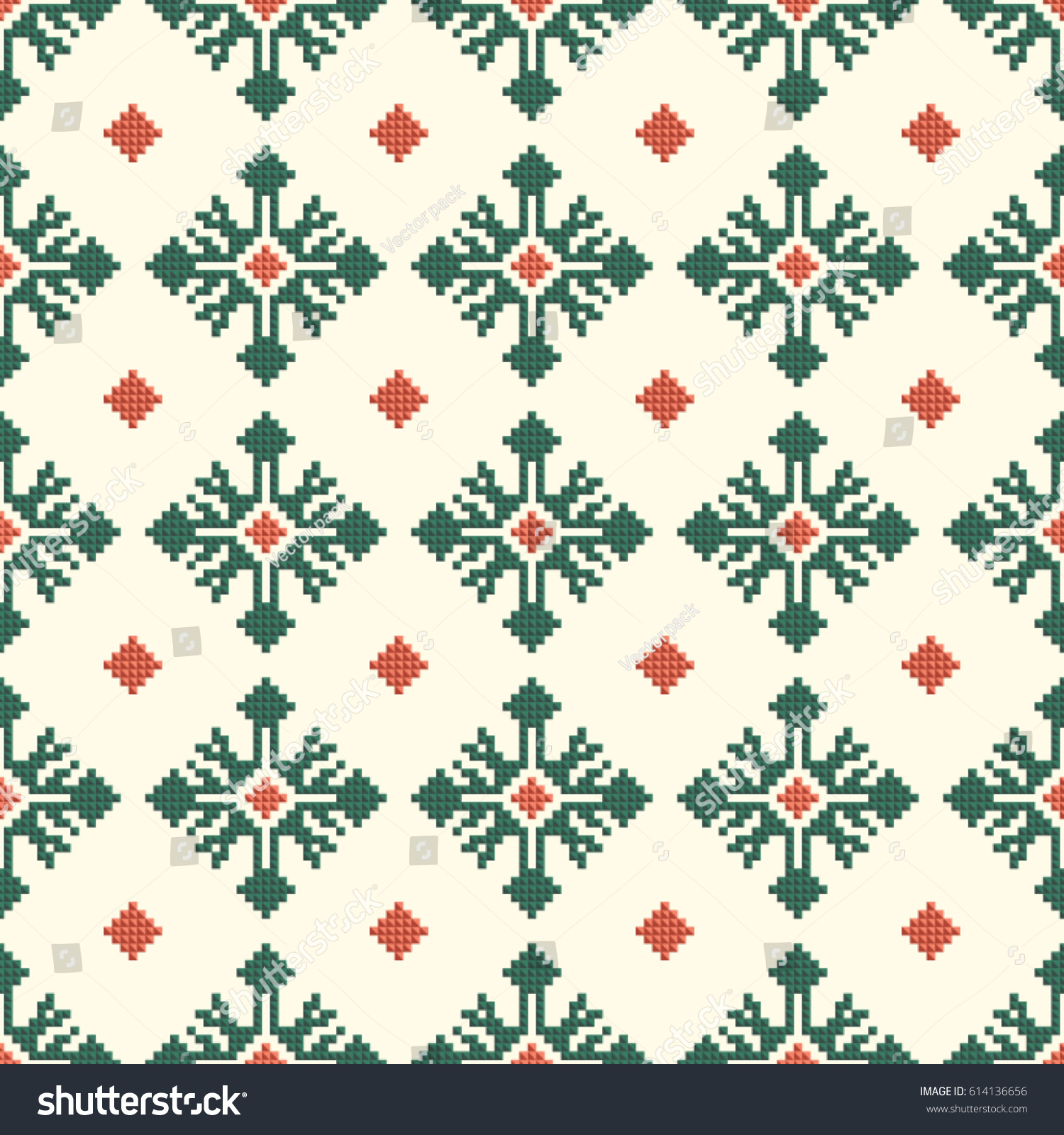 SVG of Seamless pattern with traditional motifs inspired from Romanian peasant embroidered blouse. Ethnic vector background. svg