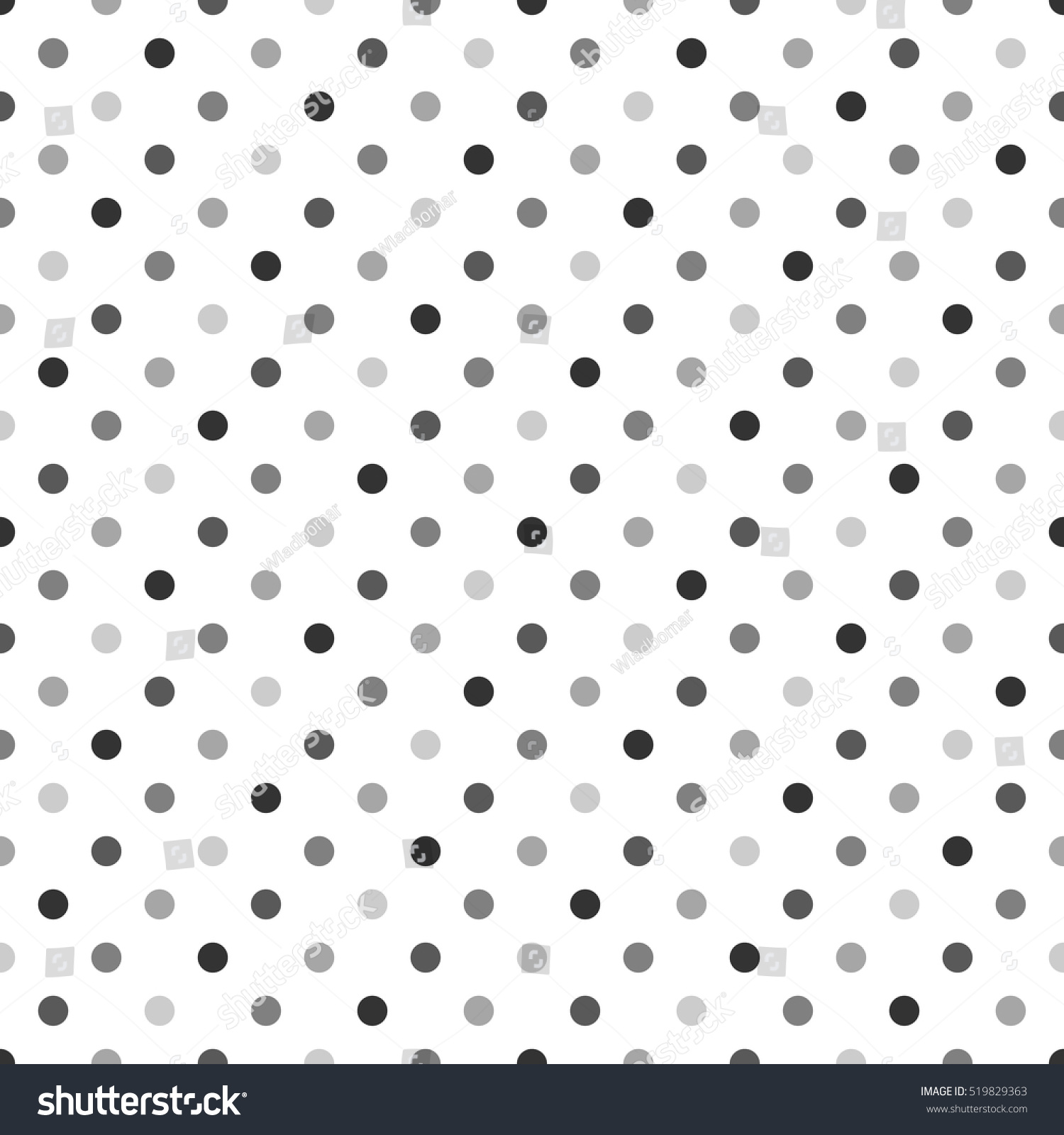 Seamless Polka Dot Pattern Vector Background Stock Vector 519829363