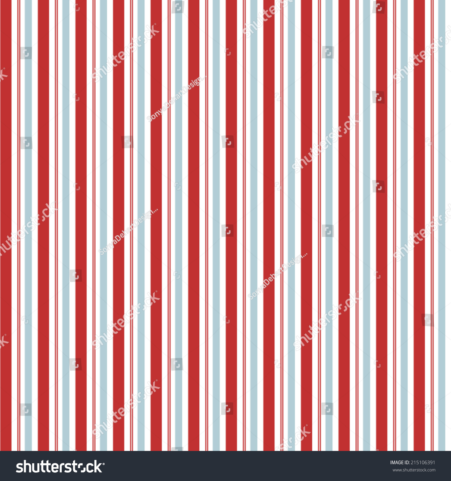 Seamless Red Blue Vector Stripes Background Stock Vector (Royalty Free