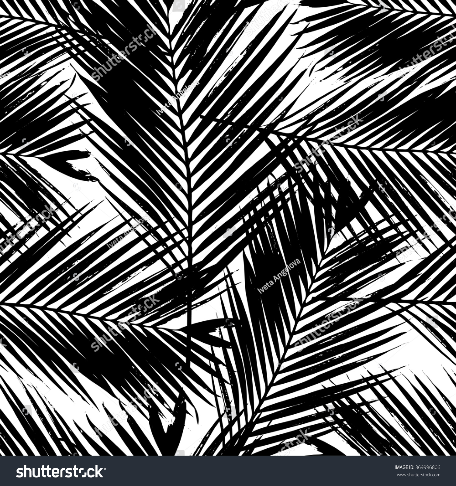 Seamless Repeating Pattern Silhouettes Palm Tree Stock ...