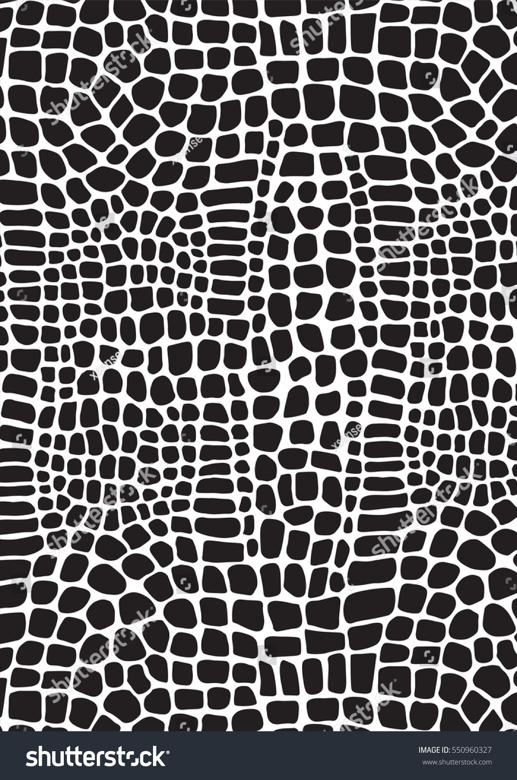 Seamless Reptile Skin Vector Pattern Monochrome Stock Vector 550960327 ...