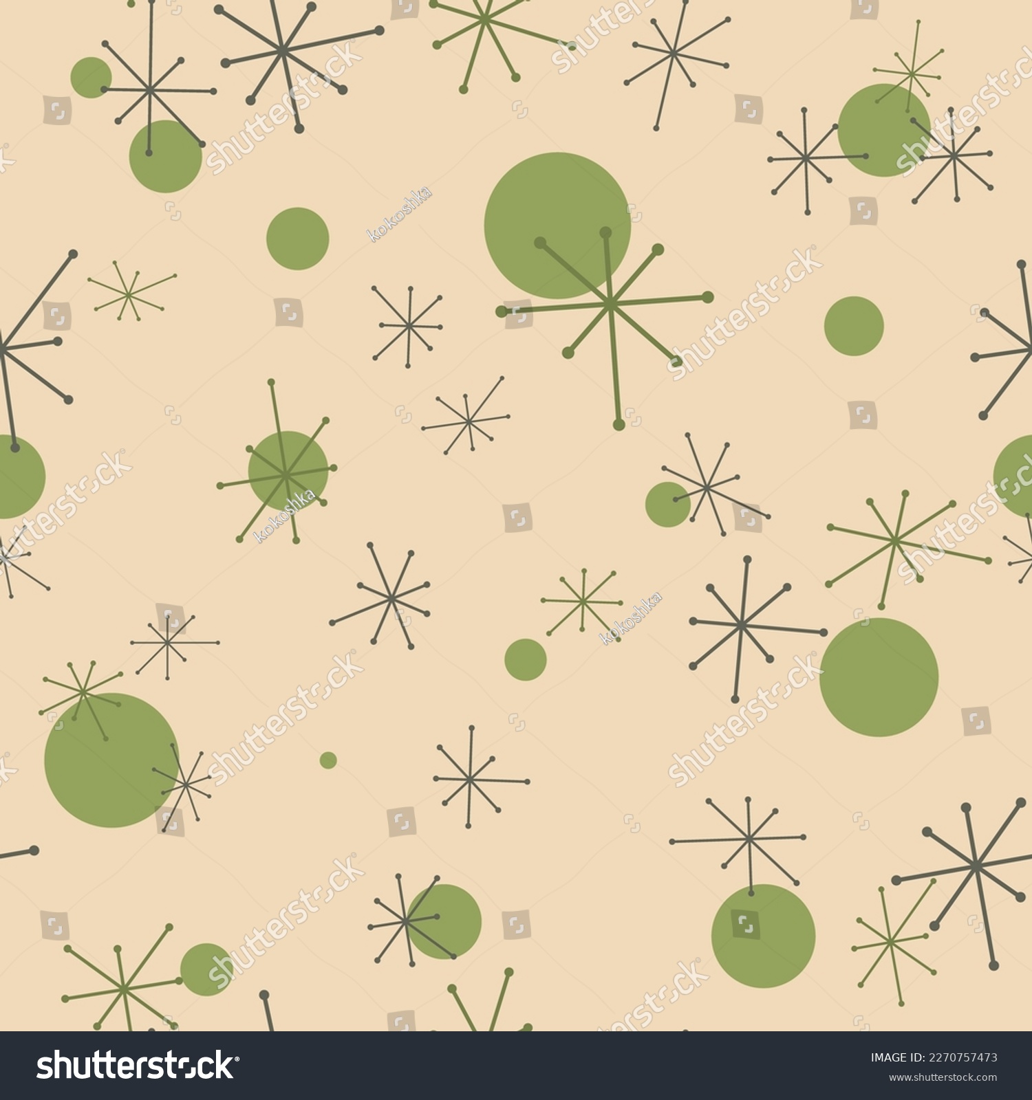 SVG of Seamless 50s Retro Pattern. Atomic Starbust Wallpaper. Mid Century Modern Repeating Background. 1950s Space Age Design svg