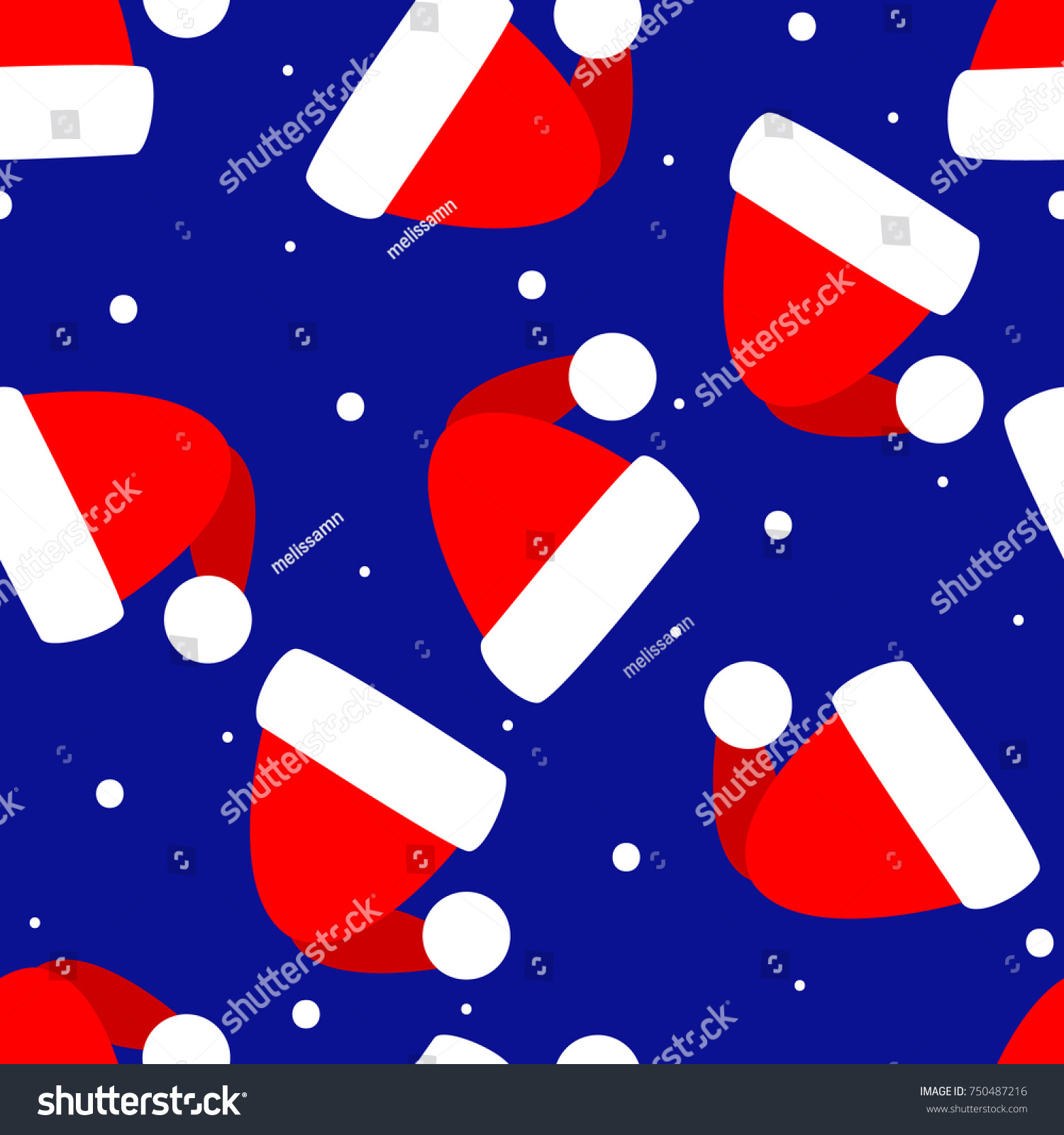 red white and blue santa hats