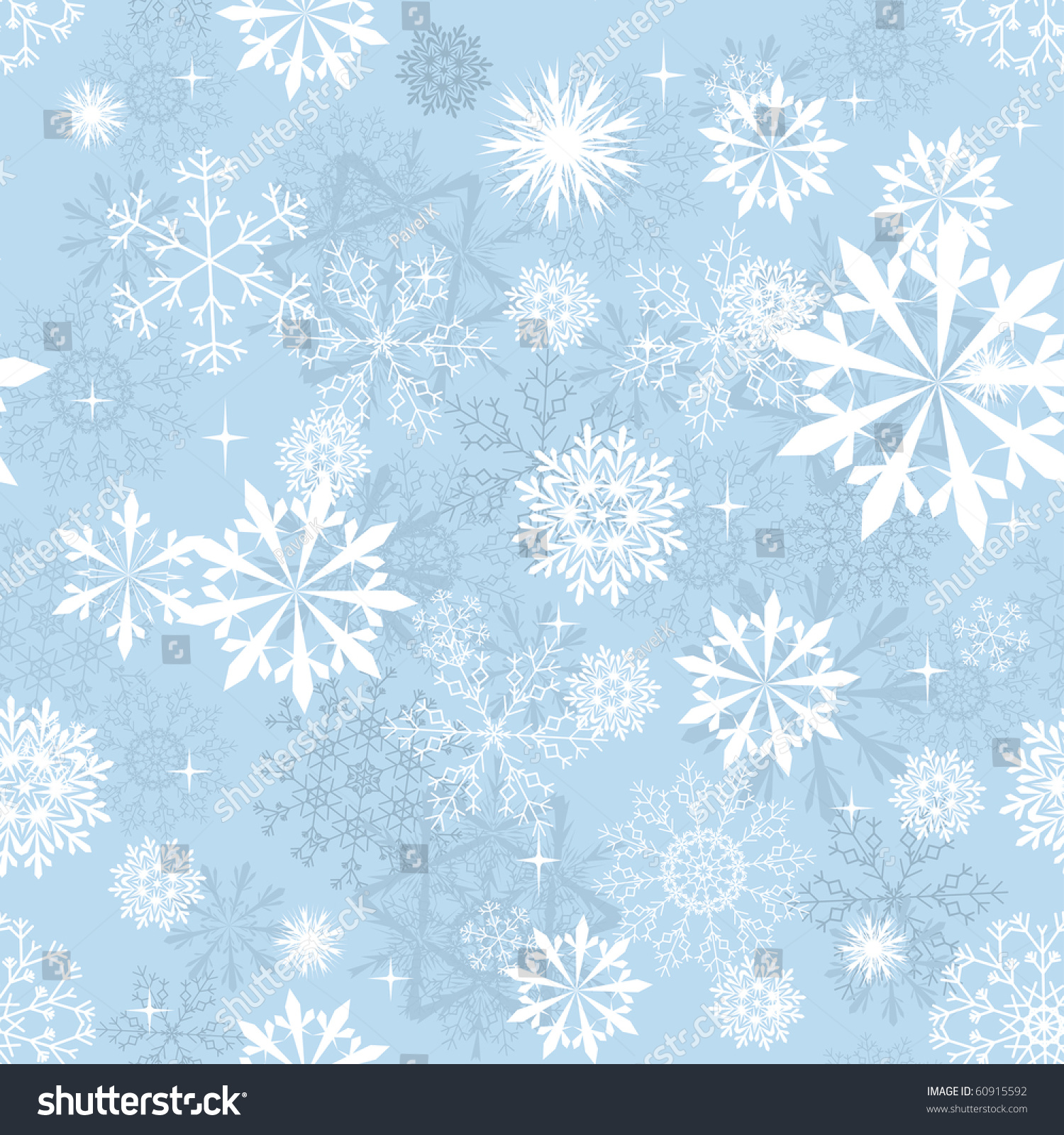 Seamless Snowflakes Background Winter Christmas Theme Stock Vector 