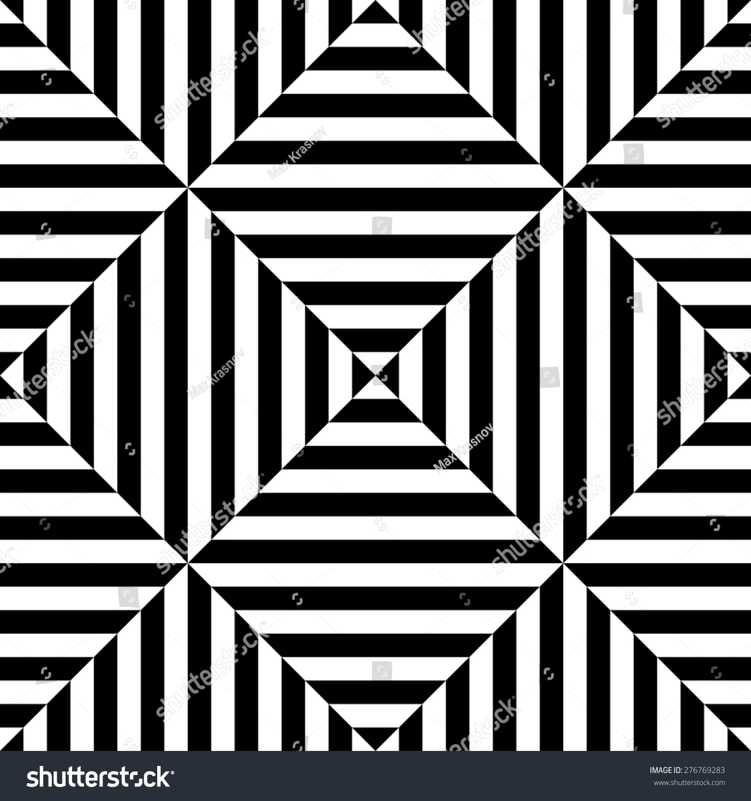 Seamless Square And Stripe Pattern. Abstract Monochrome Background ...