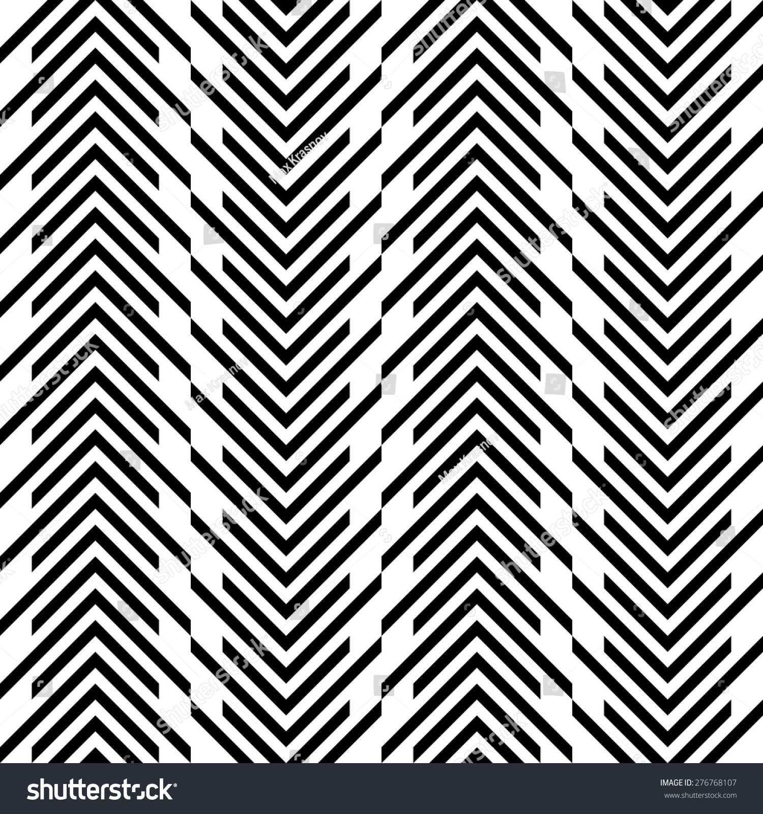 Seamless Stripe Pattern. Vector Black And White Texture - 276768107 ...