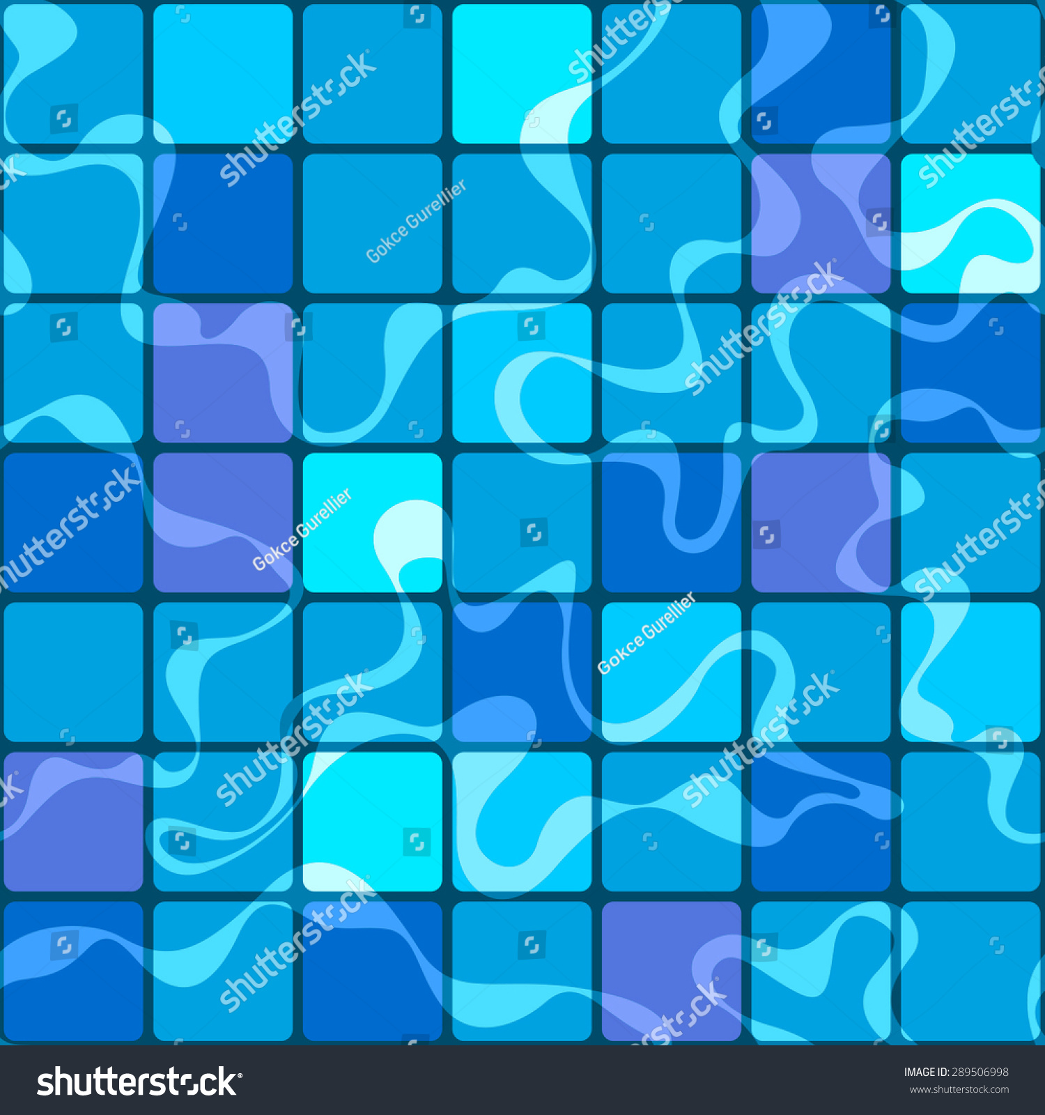 Seamless Swimming Pool Background Blue Mosaic Stock Vector Seamless Swimming Pool Background Blue Mosaic Stock Vector