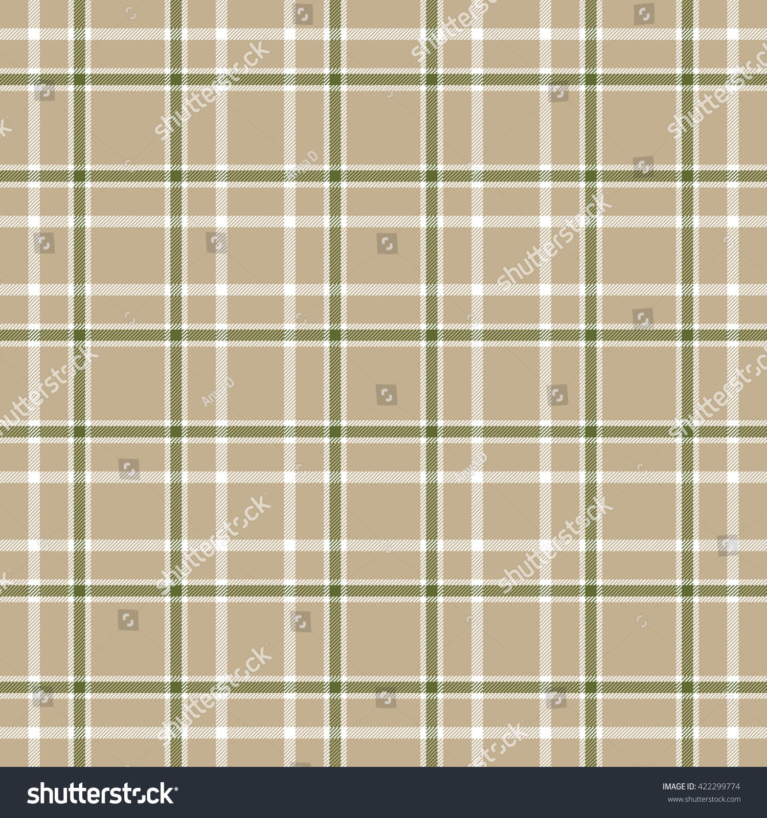 Seamless Tartan Plaid Pattern Color Scheme Stock Vector