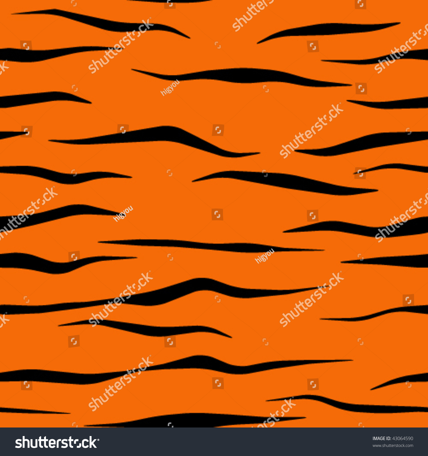 Seamless Tile Vector Texture Pattern, Tiger Stripes - 43064590 ...