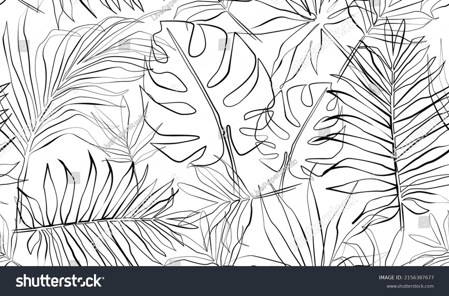 Seamless Tropical Pattern Modern Stylish Palm Stock Vector (Royalty ...