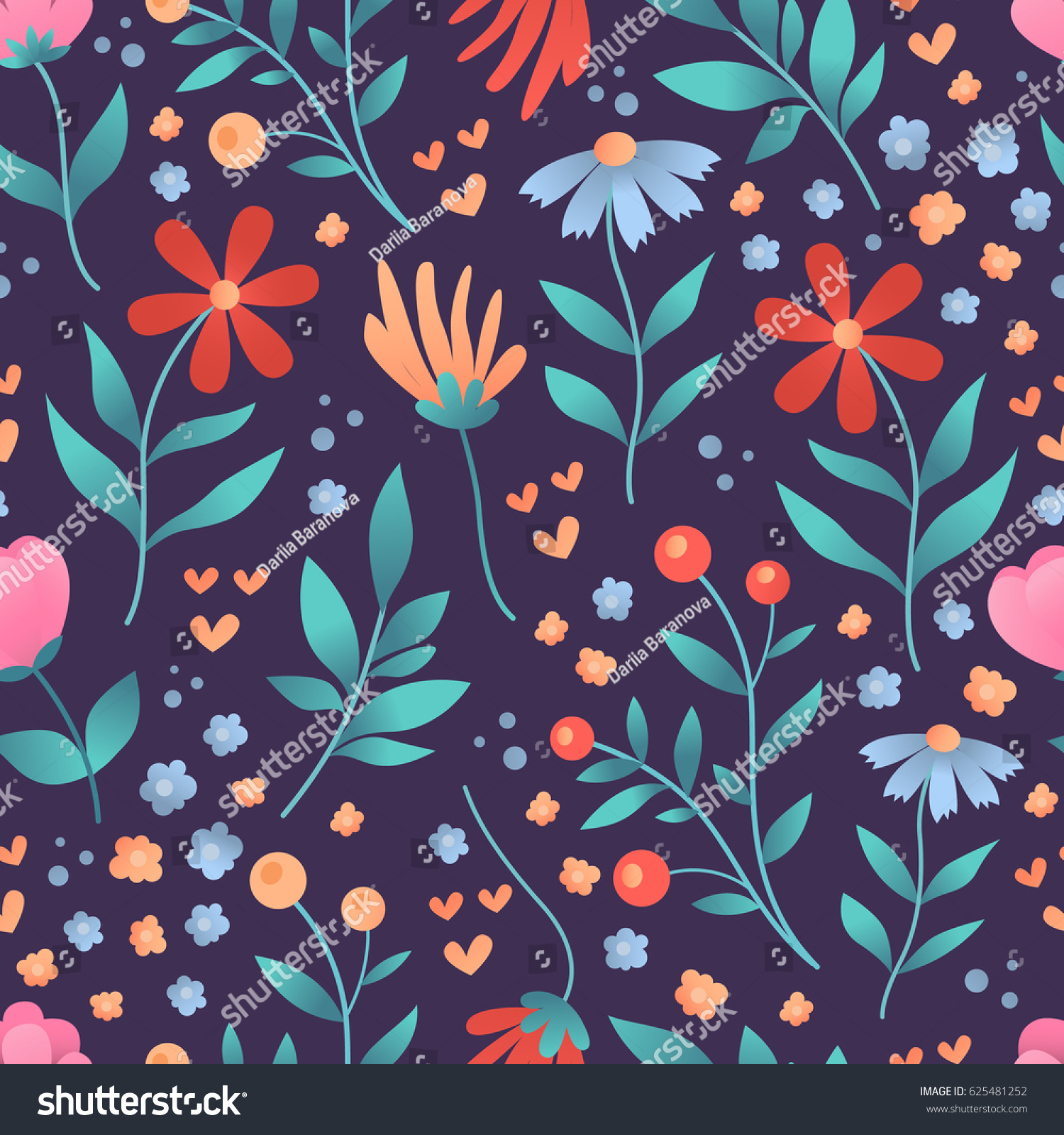 Seamless Vector Floral Pattern Springsummer Backdrop Stock Vector ...