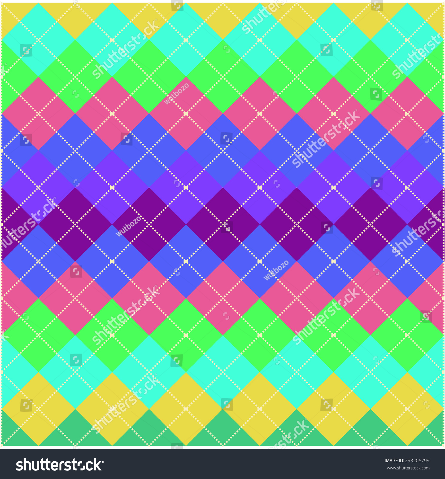 Seamless Vector Geometric Rhombus Color Pattern Stock Vector 293206799 ...