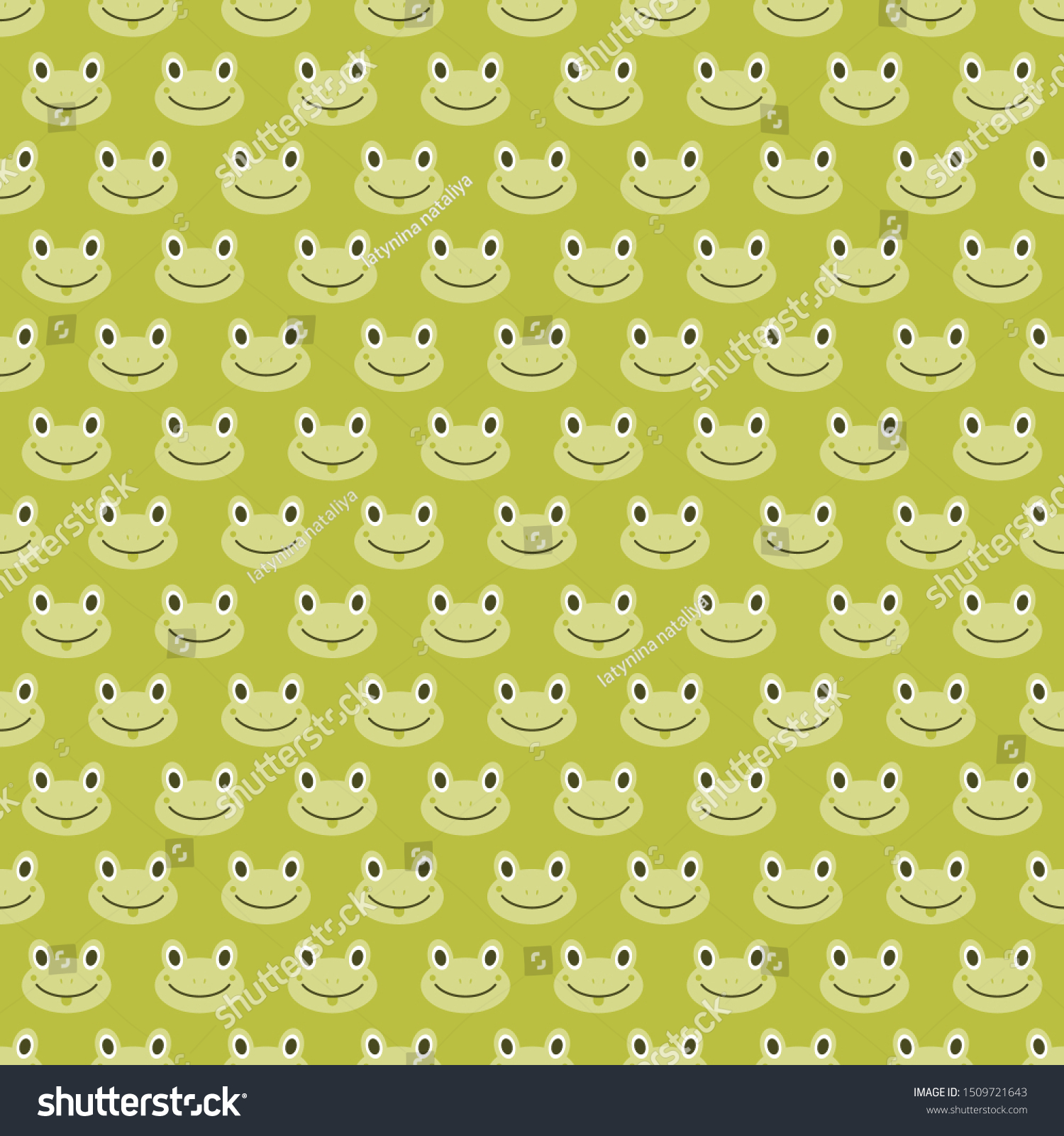 SVG of Seamless vector pattern with frogs. Children's green background for printing on textiles, clothing, wallpaper, paper and other. svg