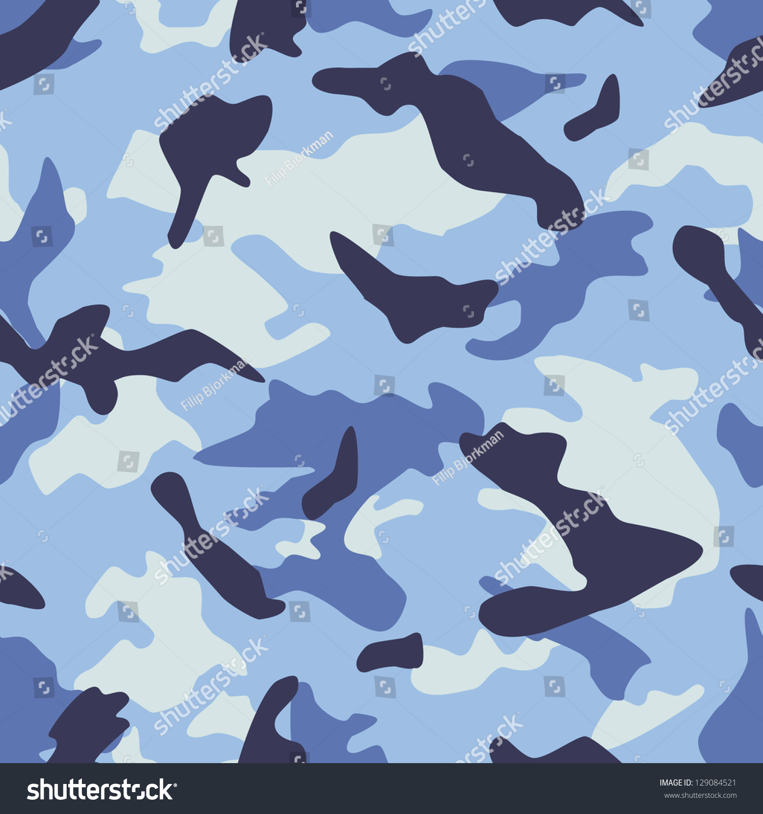 Seamless Vector Square Camouflage Series In The Marine Scheme ...