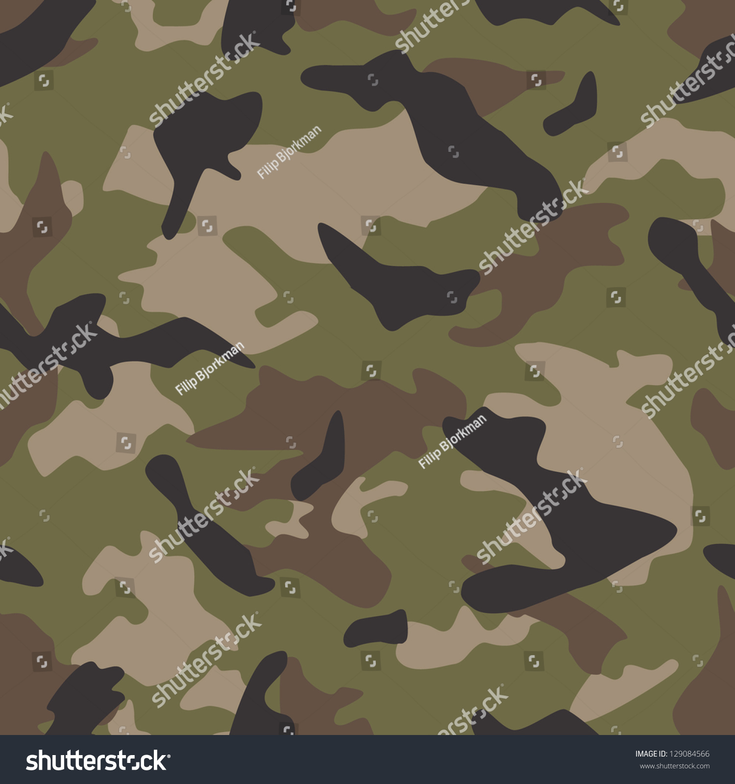 Seamless Vector Square Camouflage Series Us Stock Vector 129084566 ...