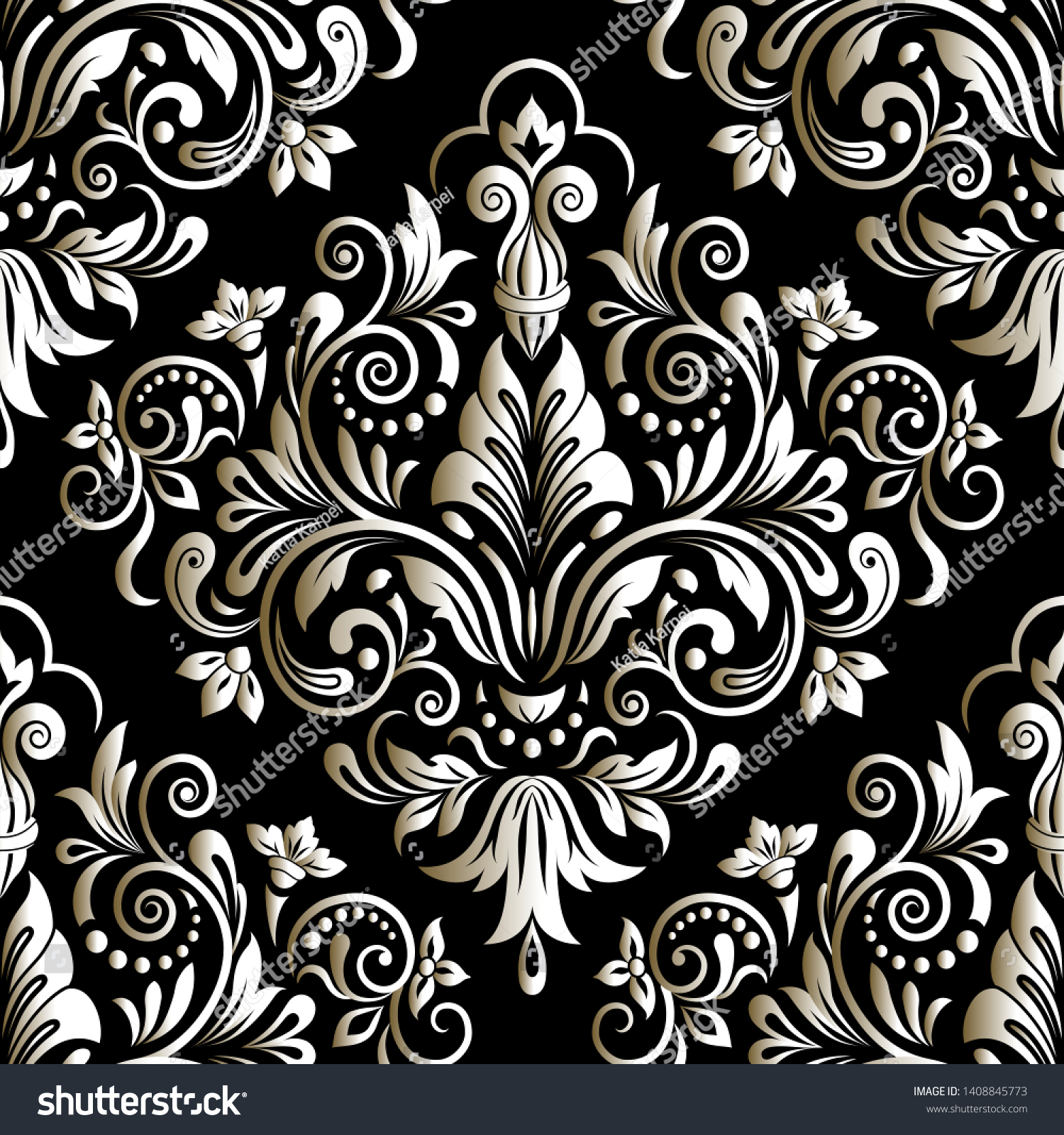 Seamless Vintage Wallpaper Background Design Stock Vector Royalty Free