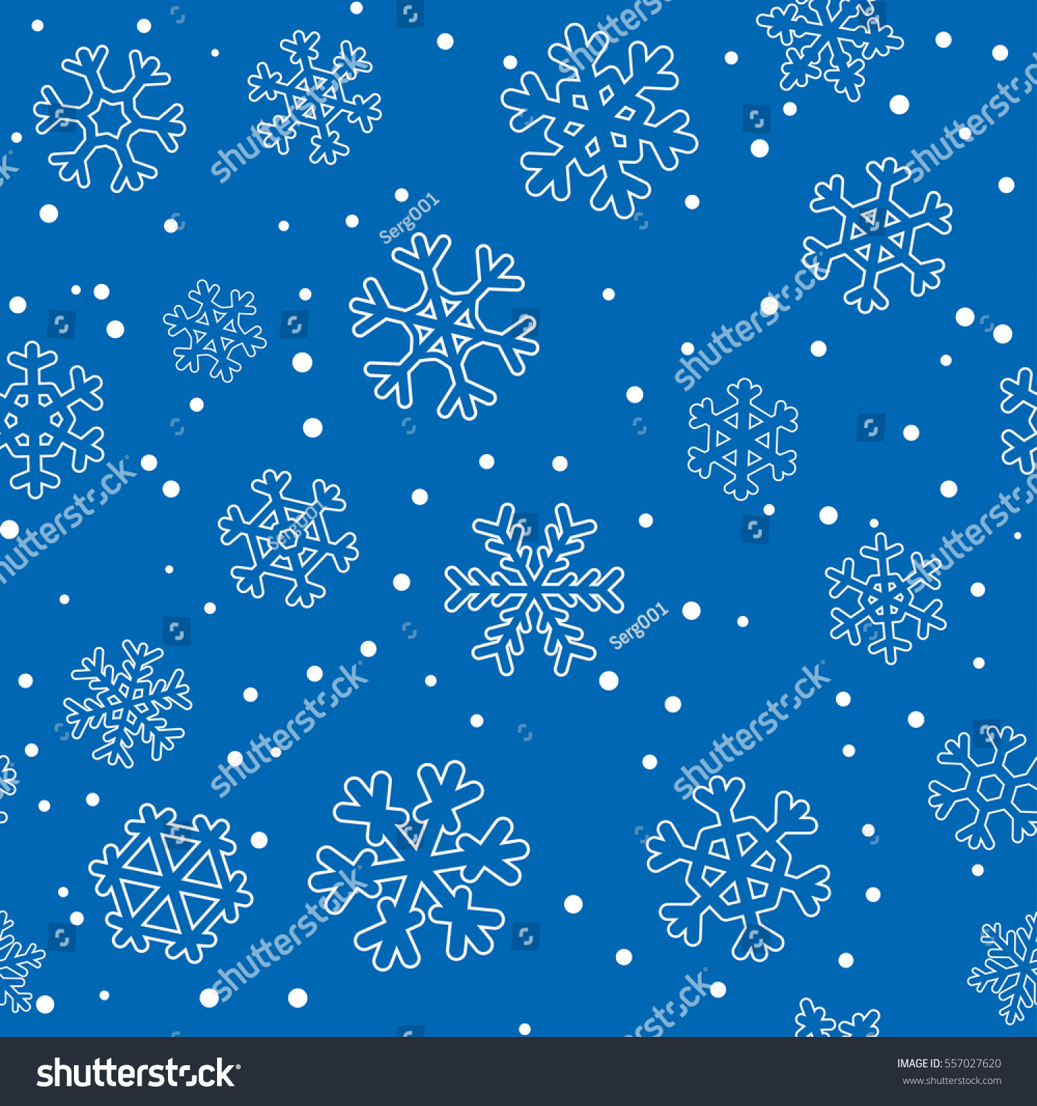 Seamless winter christmas holidays pattern wallpaper with white snowflakes New year s design vector background