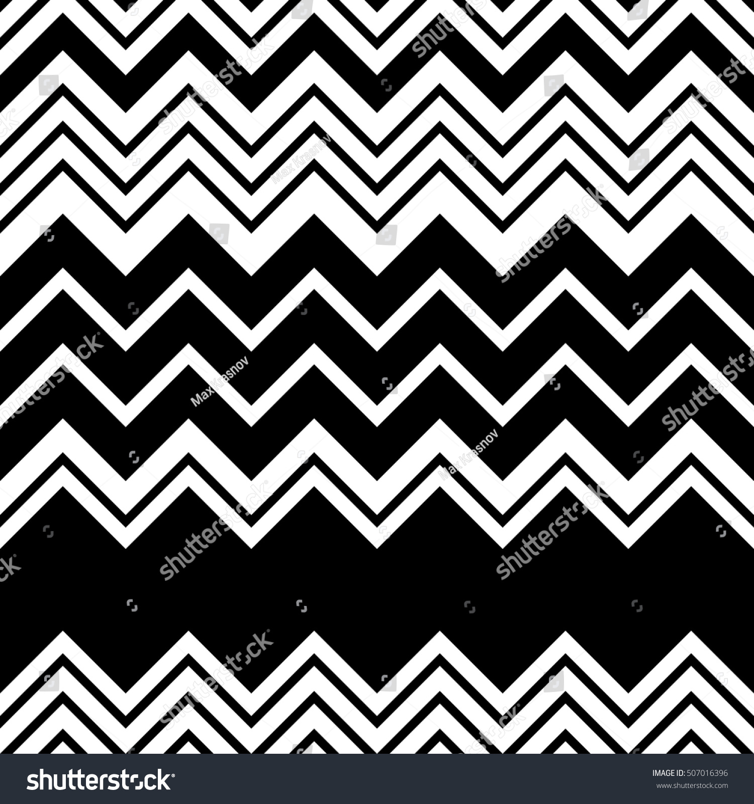 Seamless Zigzag  Pattern Abstract Black  White  Stock Vector 