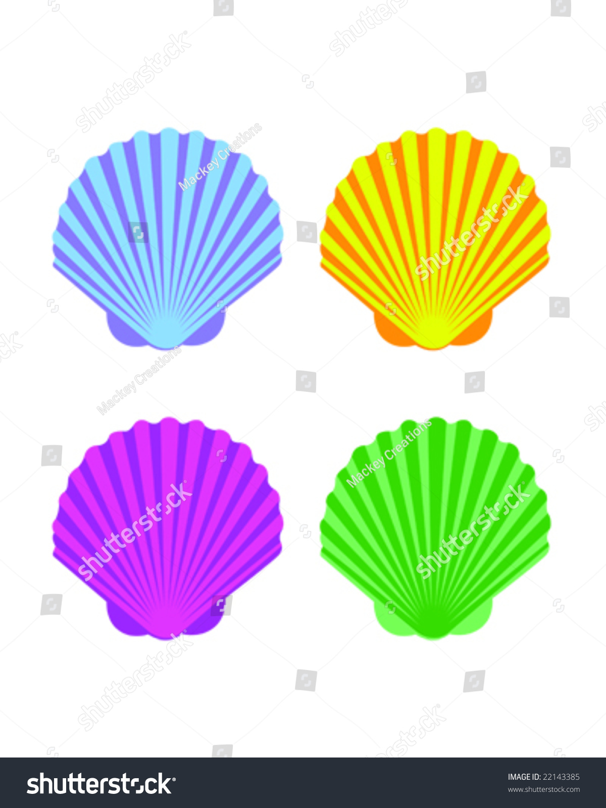 Seashells Vector Illustration Stock Vector (Royalty Free) 22143385