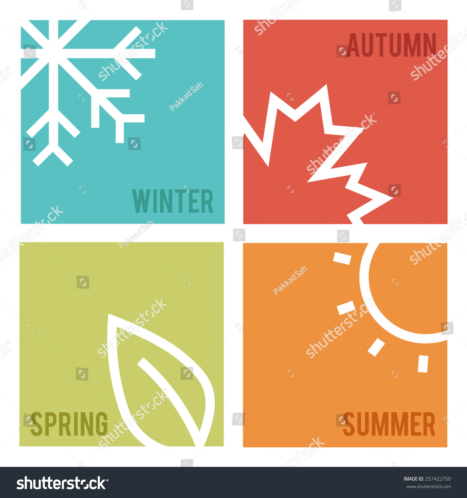 Season Iconsvector Illustration Stock Vector 257422750 - Shutterstock