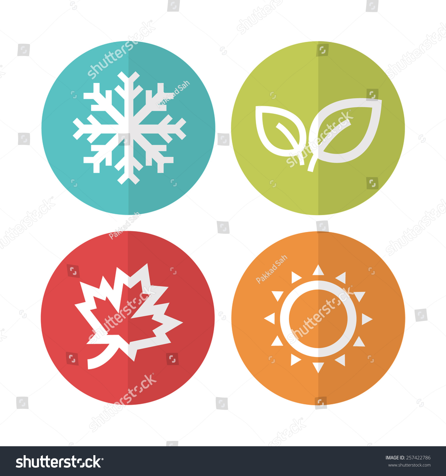 Season Icons.Vector Illustration. - 257422786 : Shutterstock