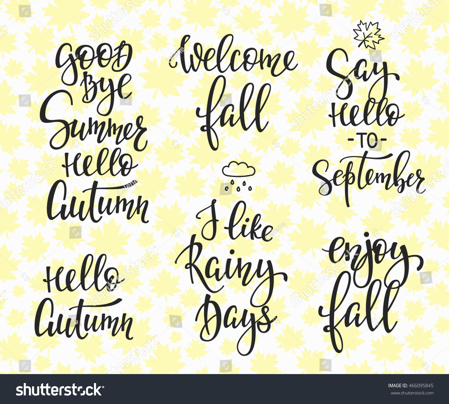 Season life style inspiration quotes lettering typography Calligraphy graphic design element Say Hello Wel e