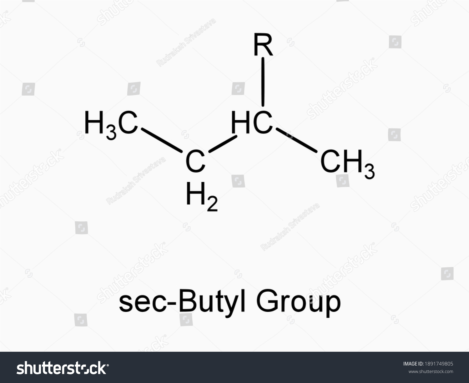 Secbutyl Functional Group Molecule Atom Formula Stock Vector Royalty Free 1891749805 5025