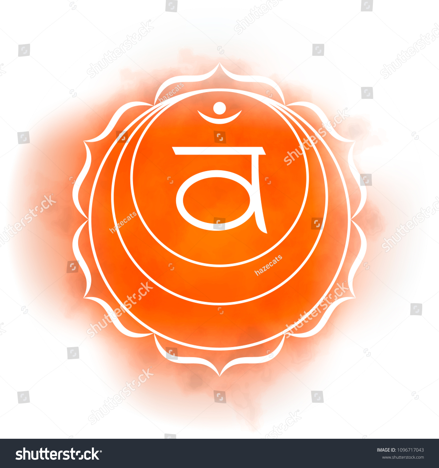 Second Sacral Chakra Swadhisthana Illustration One: Vector De Stock ...